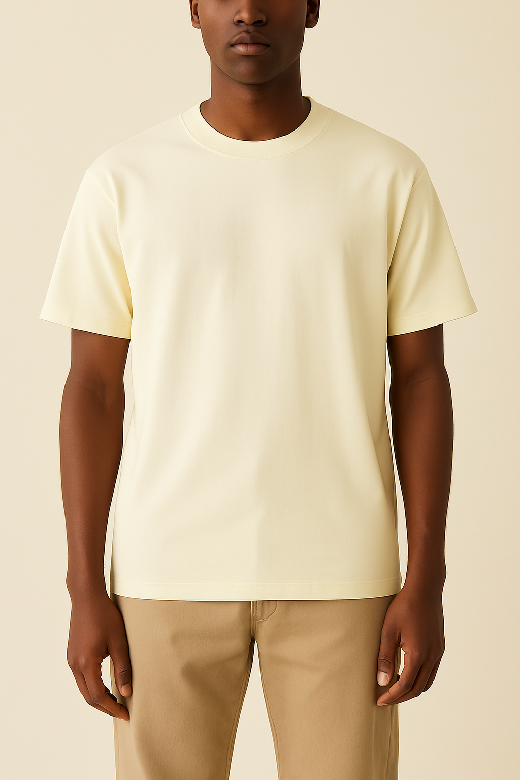 Claire 310GSM Medium-Weight Double-Yarn Blank Tshirt (Premium Quality) - Milk-1