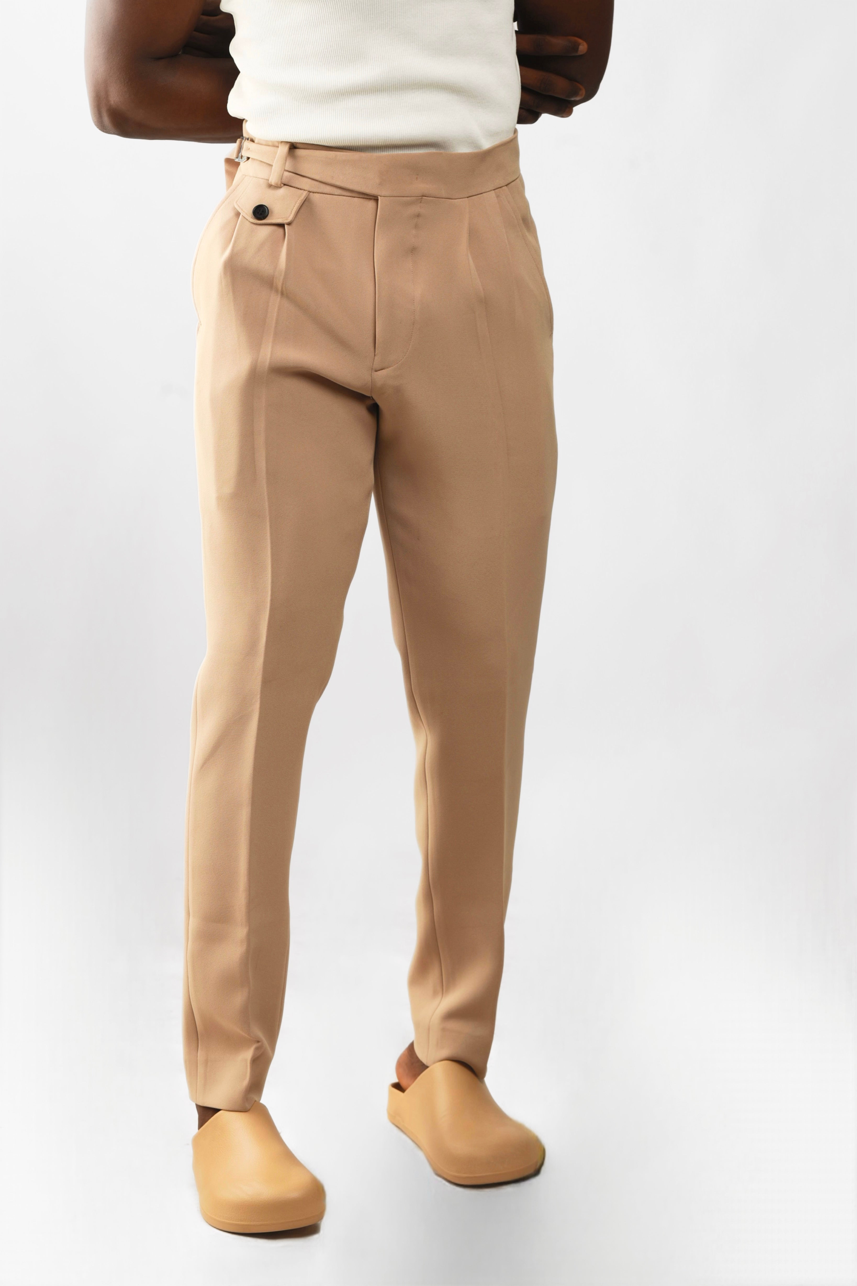Cairo Oxford Workwear Regular Fit Trouser - Peanut-1