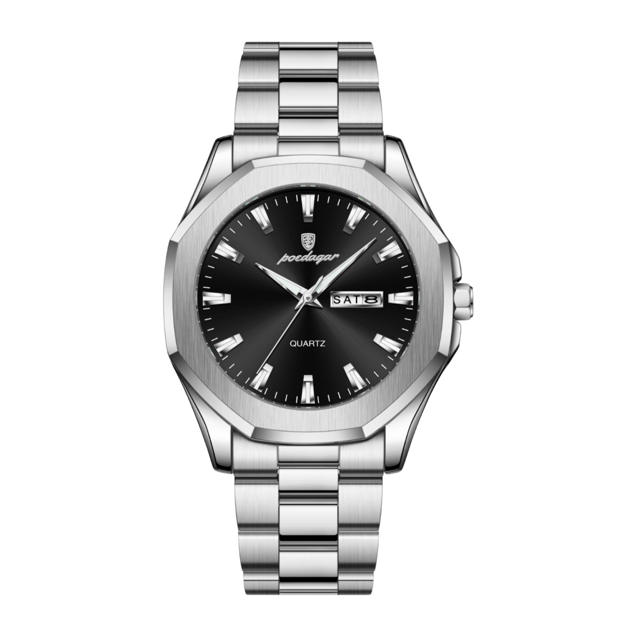 Aleah Stainless Wristwatch - Silver/Black