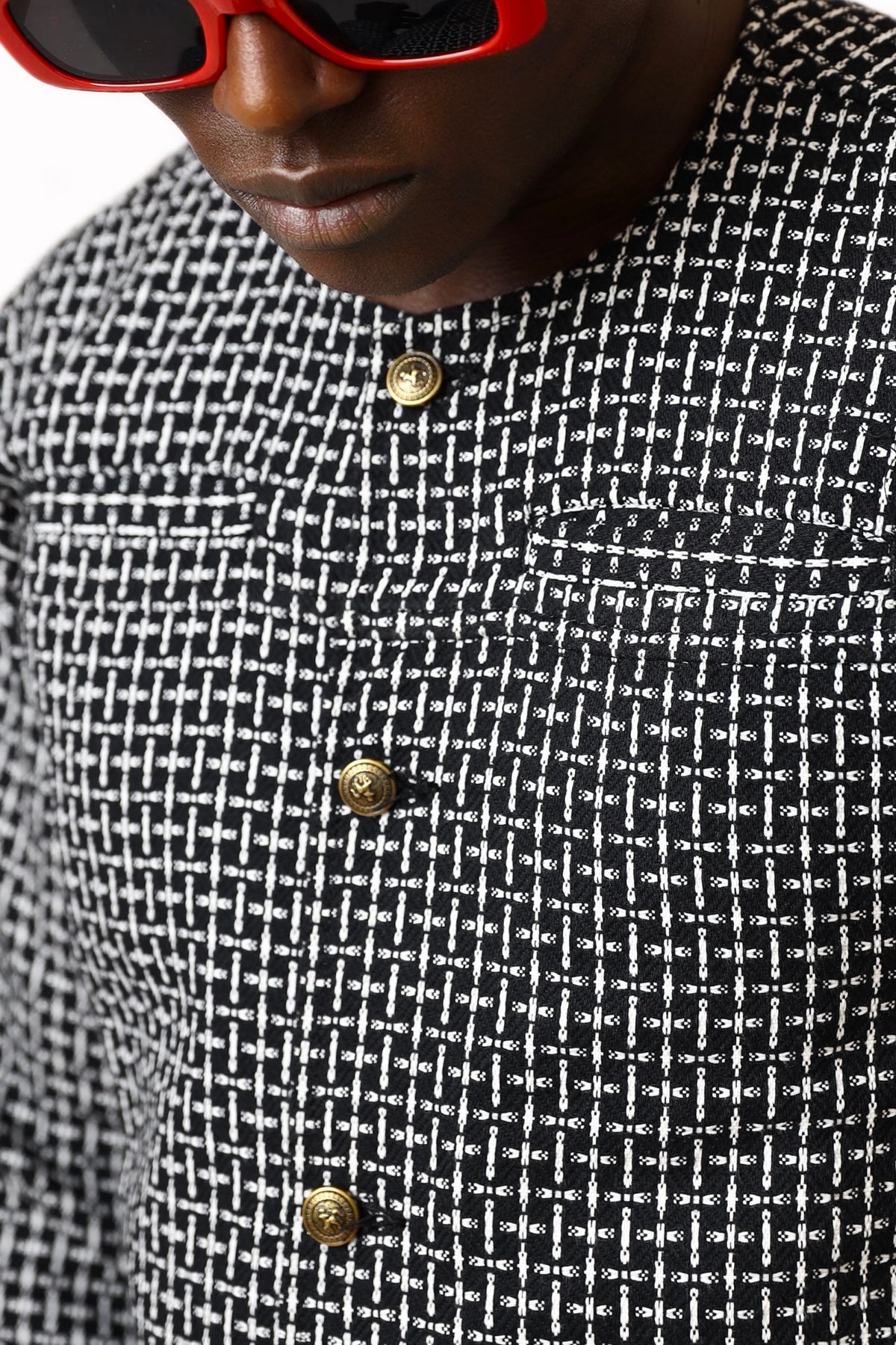 Casey Luxe Tweed Jacket - Black-3