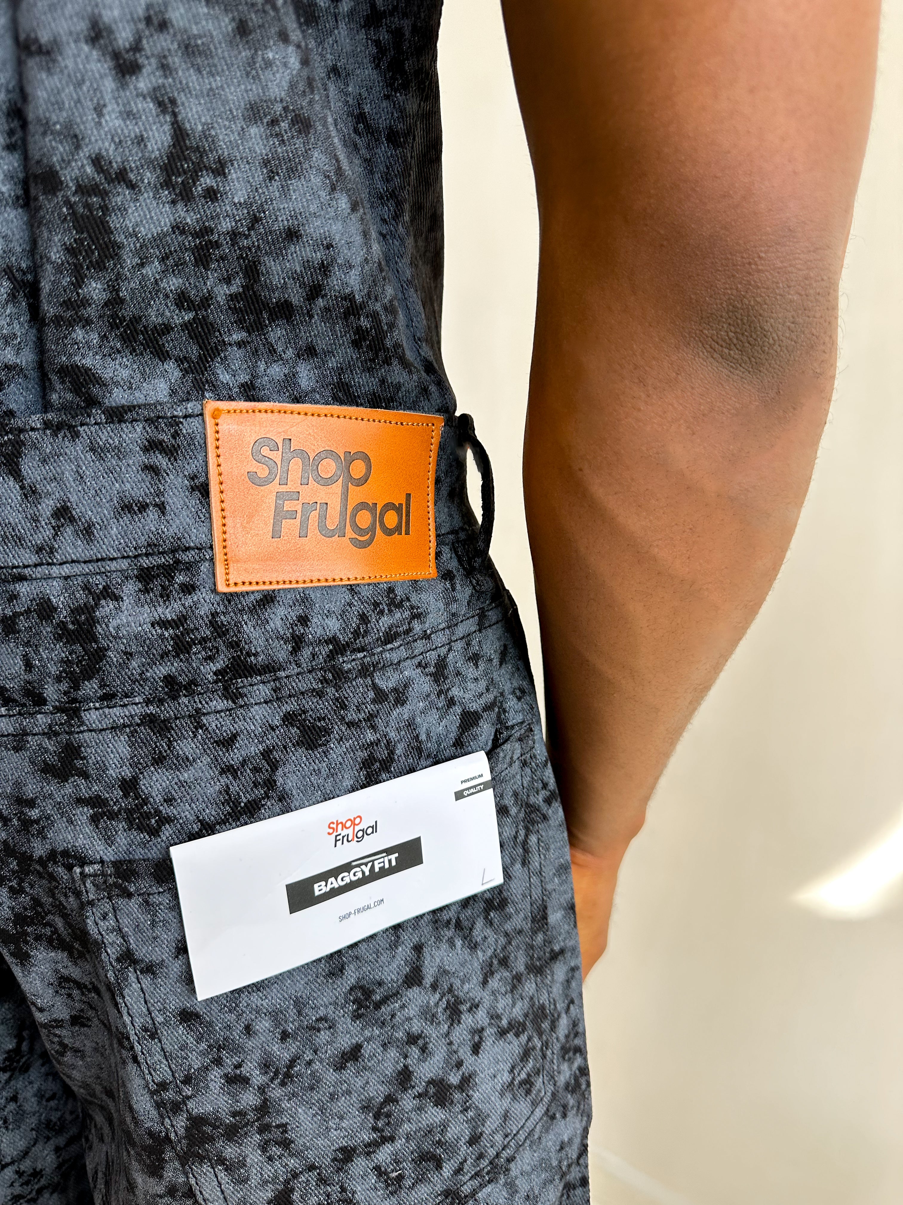 Cadence EDT Abstract Paneled Denim Short