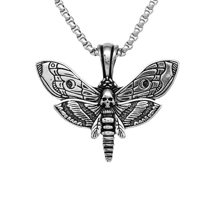 Aria Gothic Butterfly Necklace - Silver