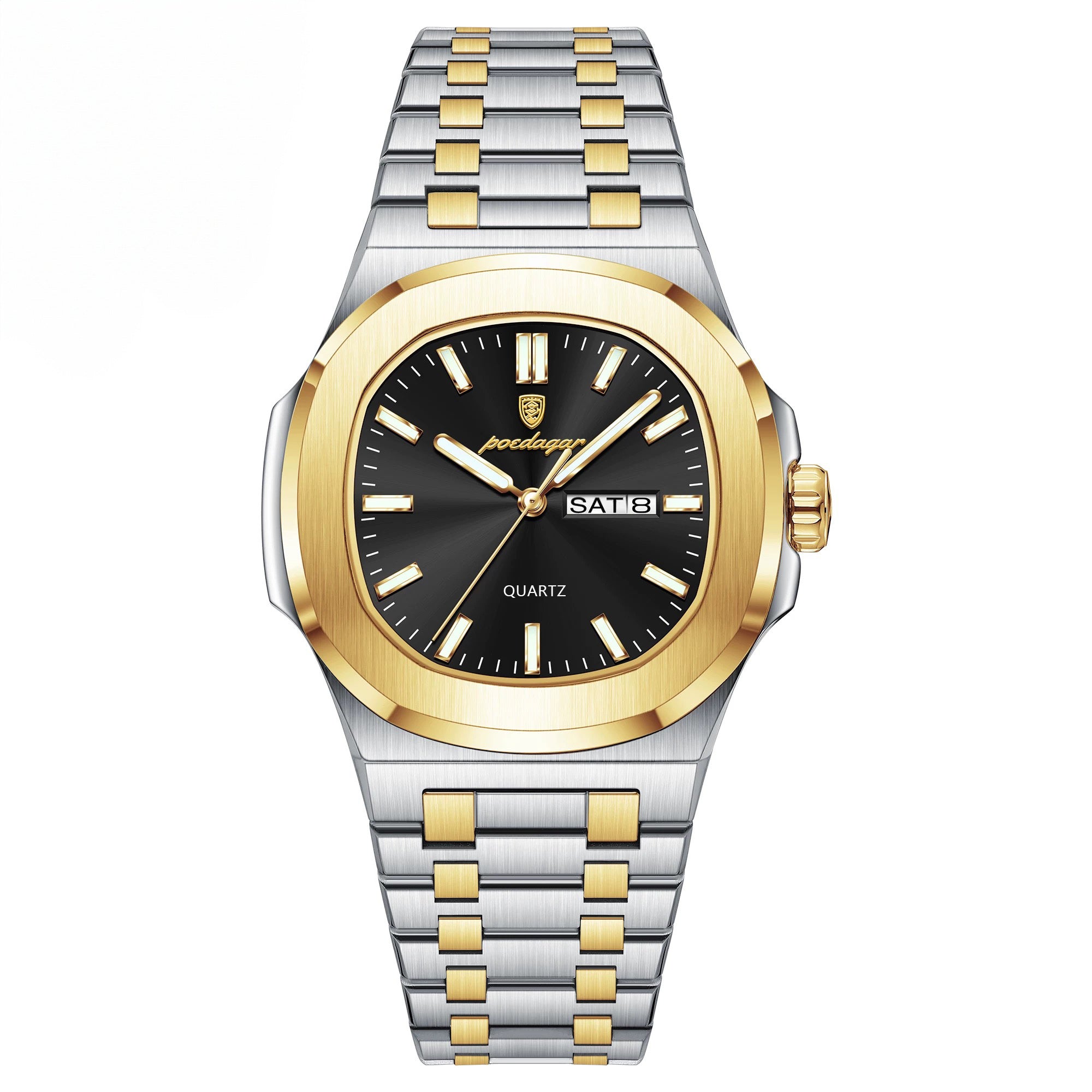 Amari Stainless Wristwatch - Silver/Gold/Black