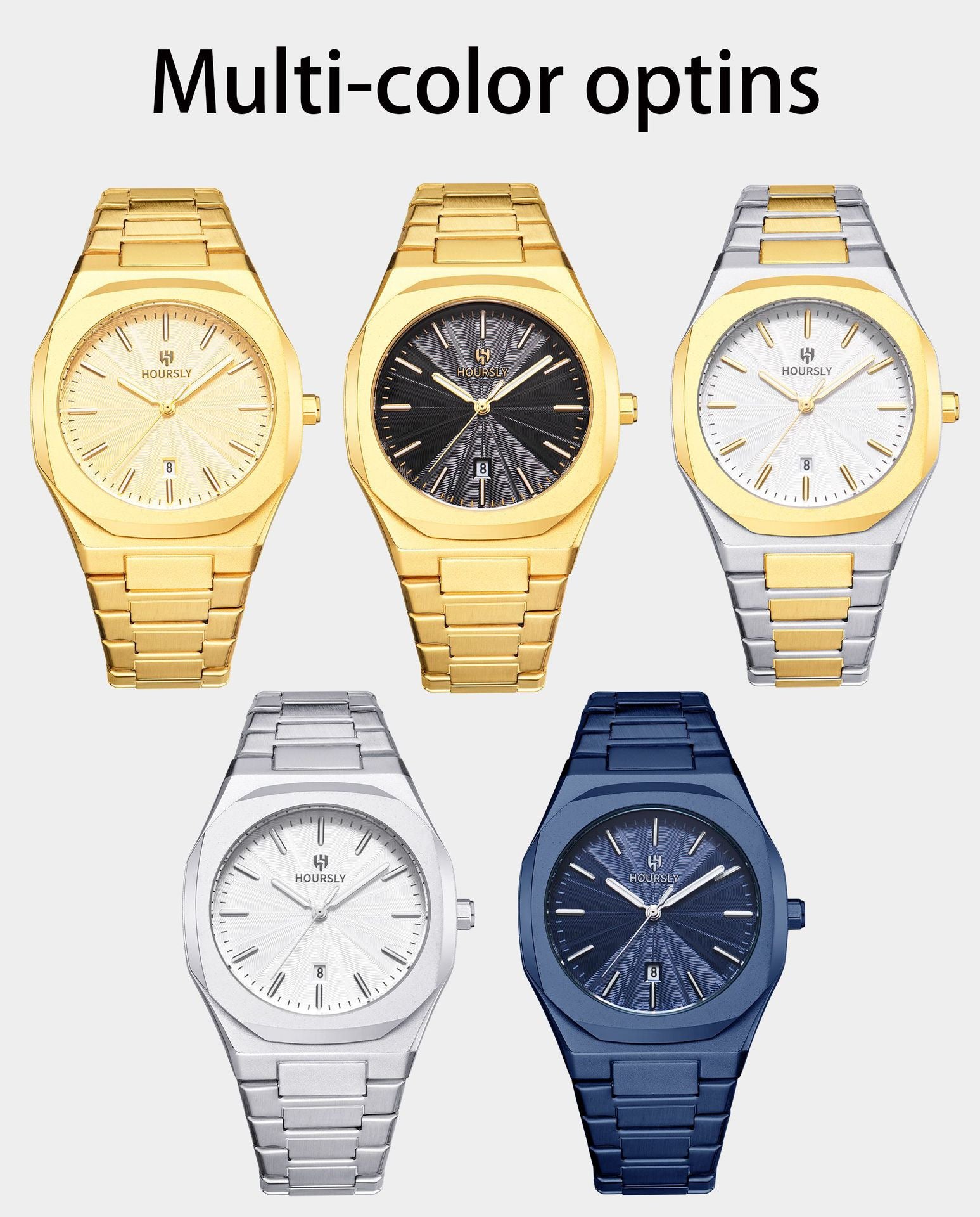 Adonis Stainless Wristwatch - Gold