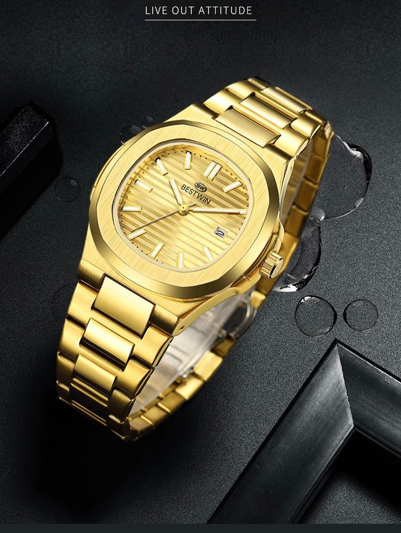 Aria Stainless Wristwatch - Silver/Black-6