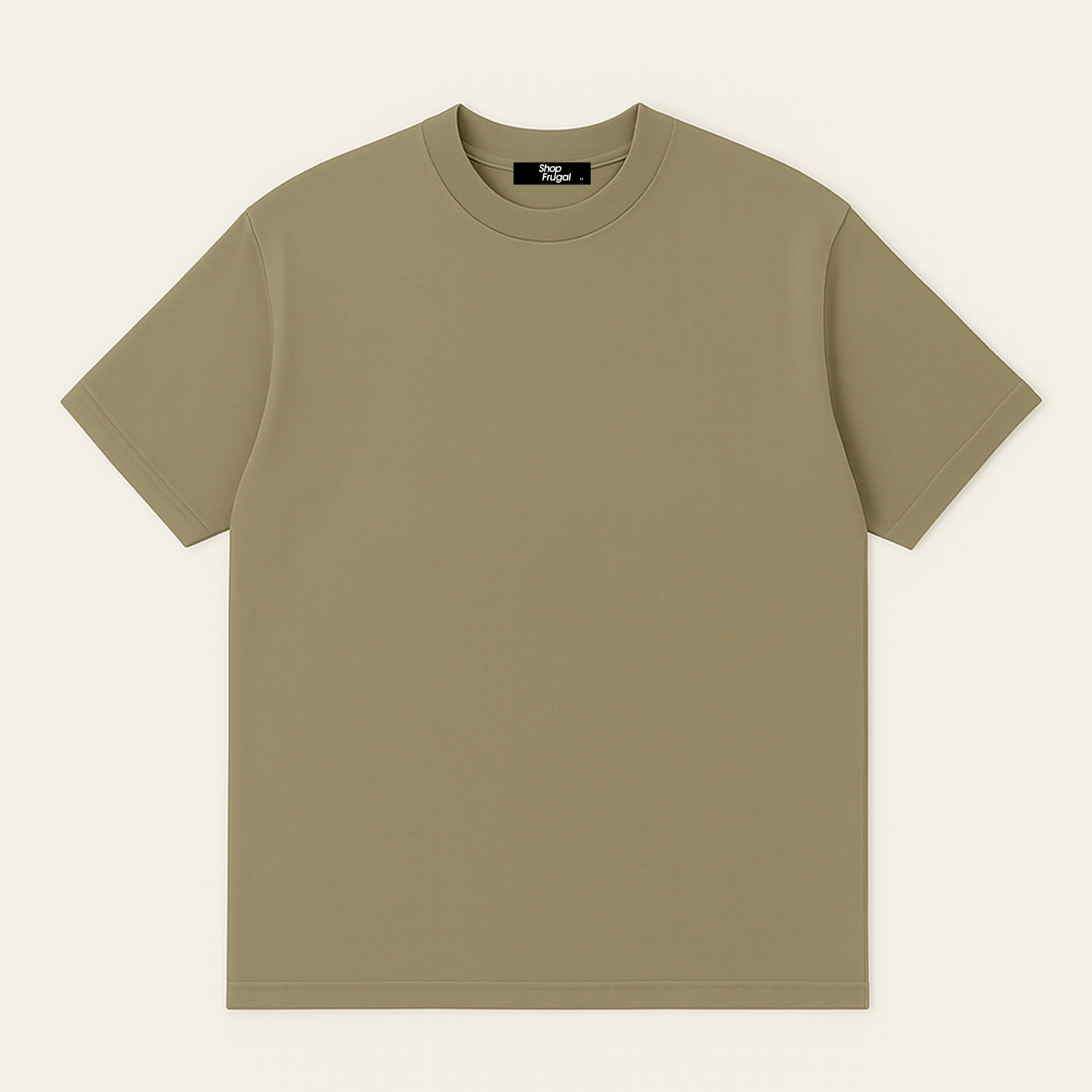 Claire 310GSM Medium-Weight Double-Yarn Blank Tshirt (Premium Quality) - Matcha Grey-1