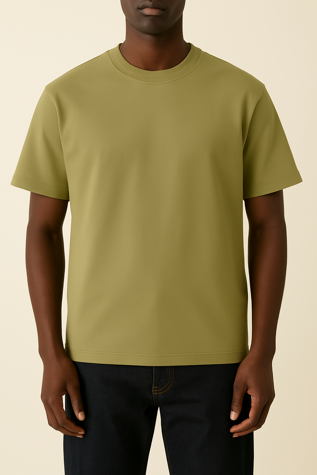 Claire 310GSM Medium-Weight Double-Yarn Blank Tshirt (Premium Quality) - Matcha Grey