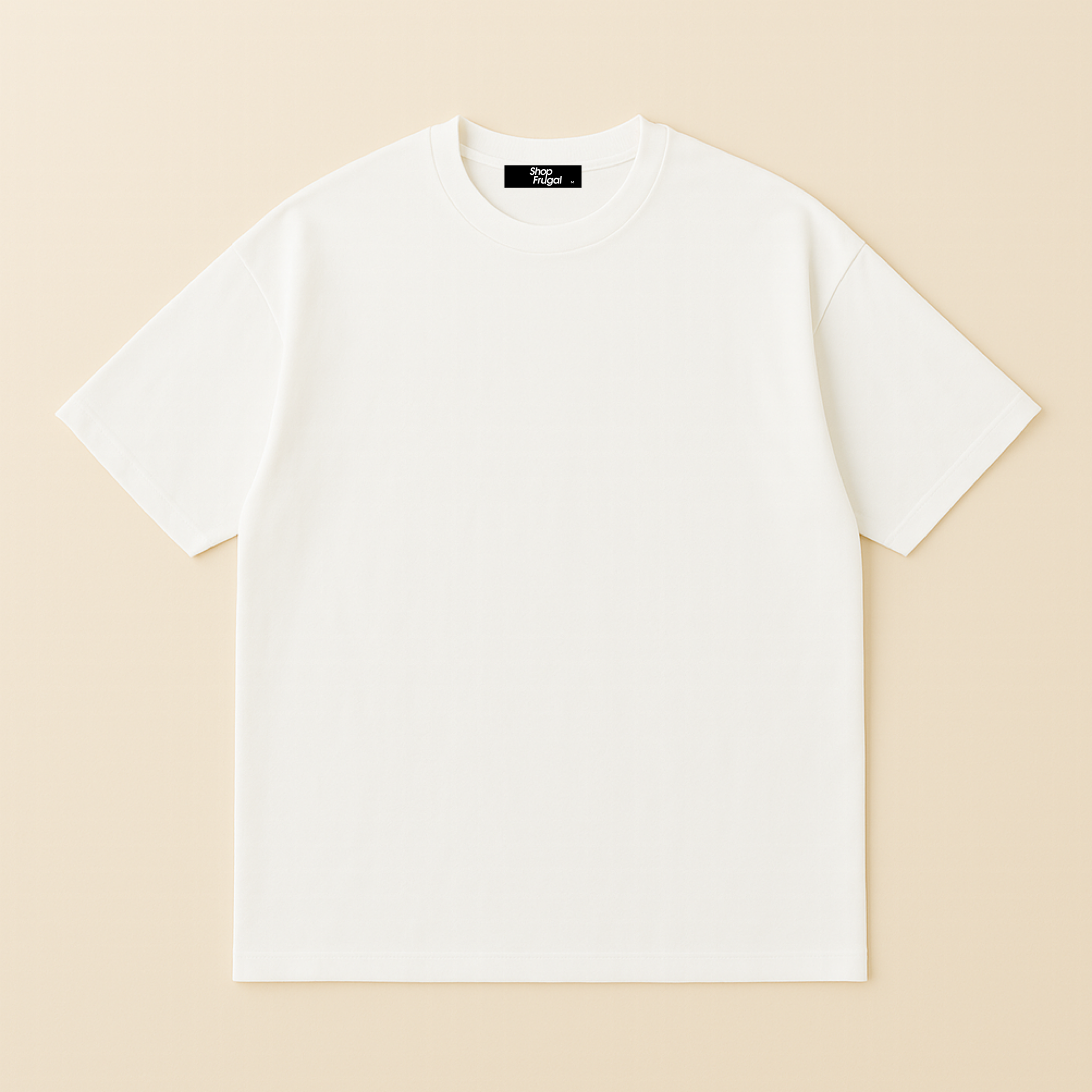 Claire 310GSM Medium-Weight Double-Yarn Blank Tshirt (Premium Quality) - White-2