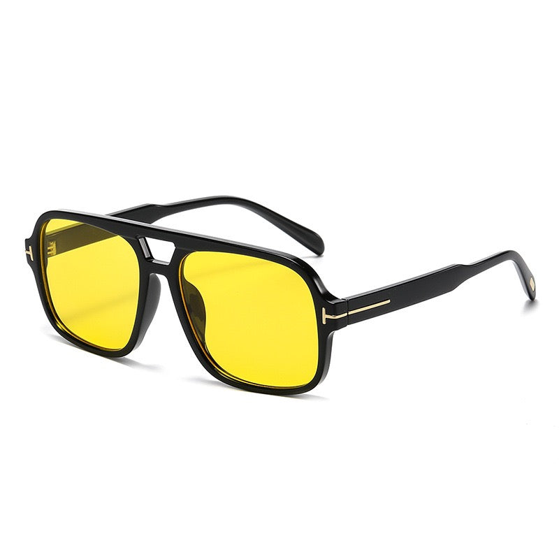 Amari Unisex Glasses - Black/Yellow-1