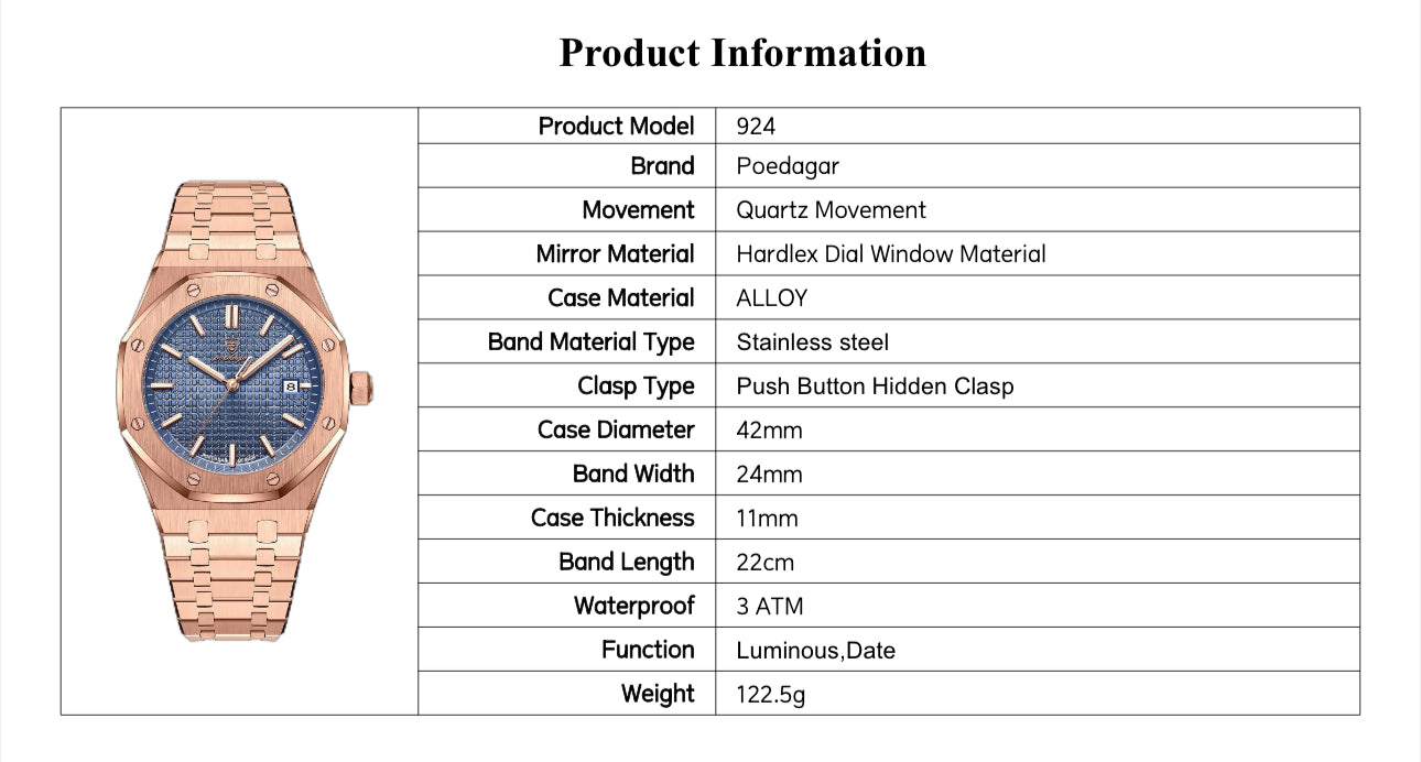 Adeline Stainless Wristwatch - Rose Gold/Silver-6