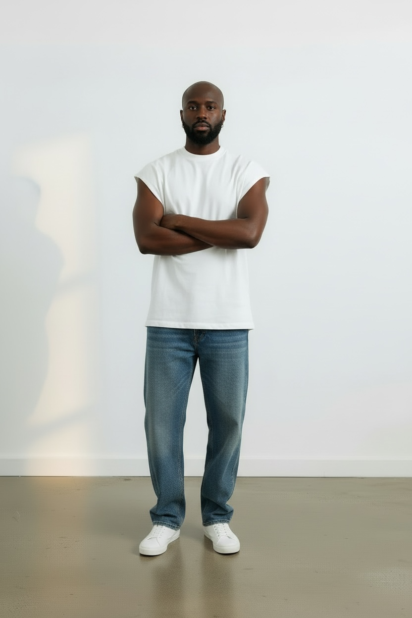 Callie 2.0 310GSM Raglan Raw-Hem Tank Top (Premium Quality) - White-6