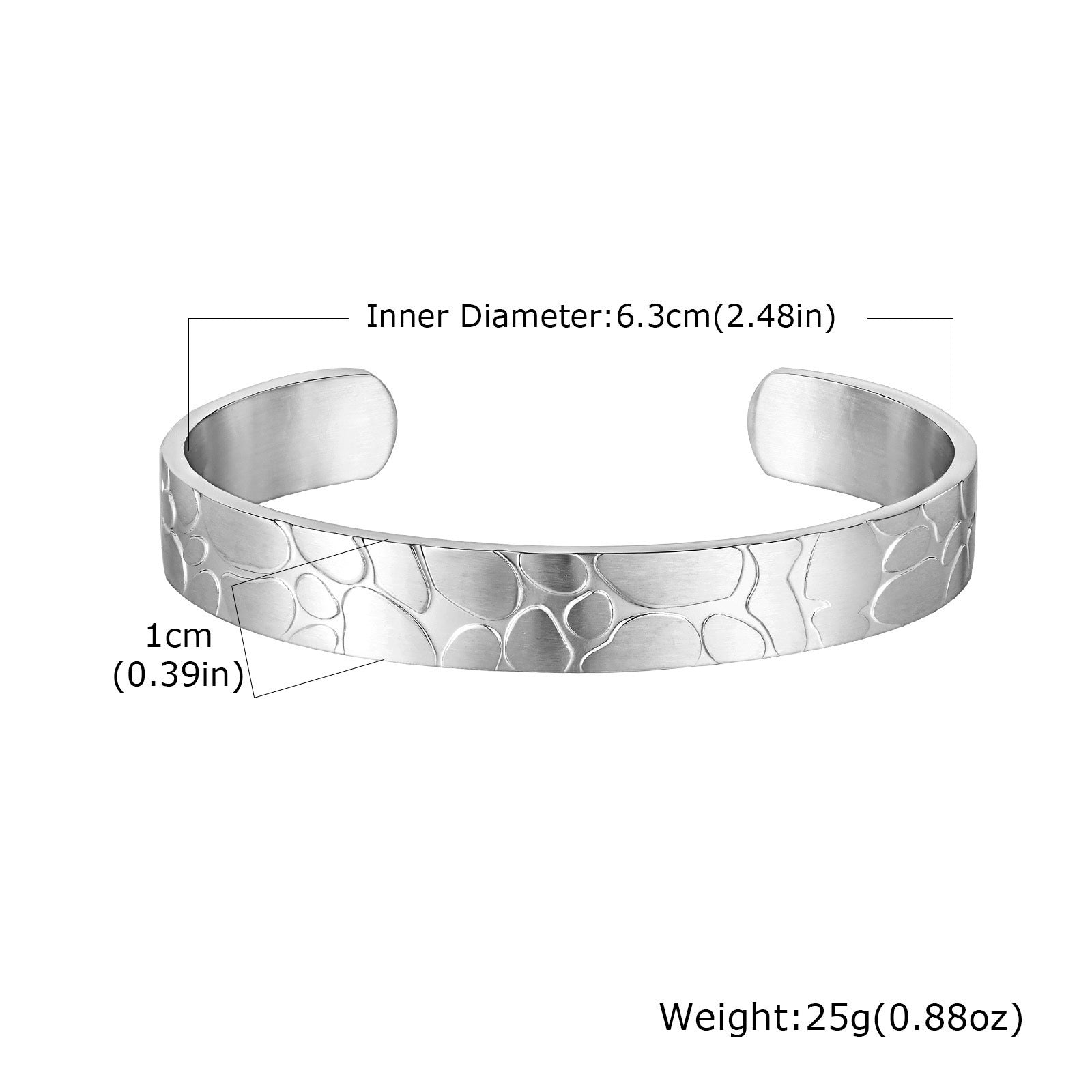 Cairo Etched Titanium Steel Bracelet-5