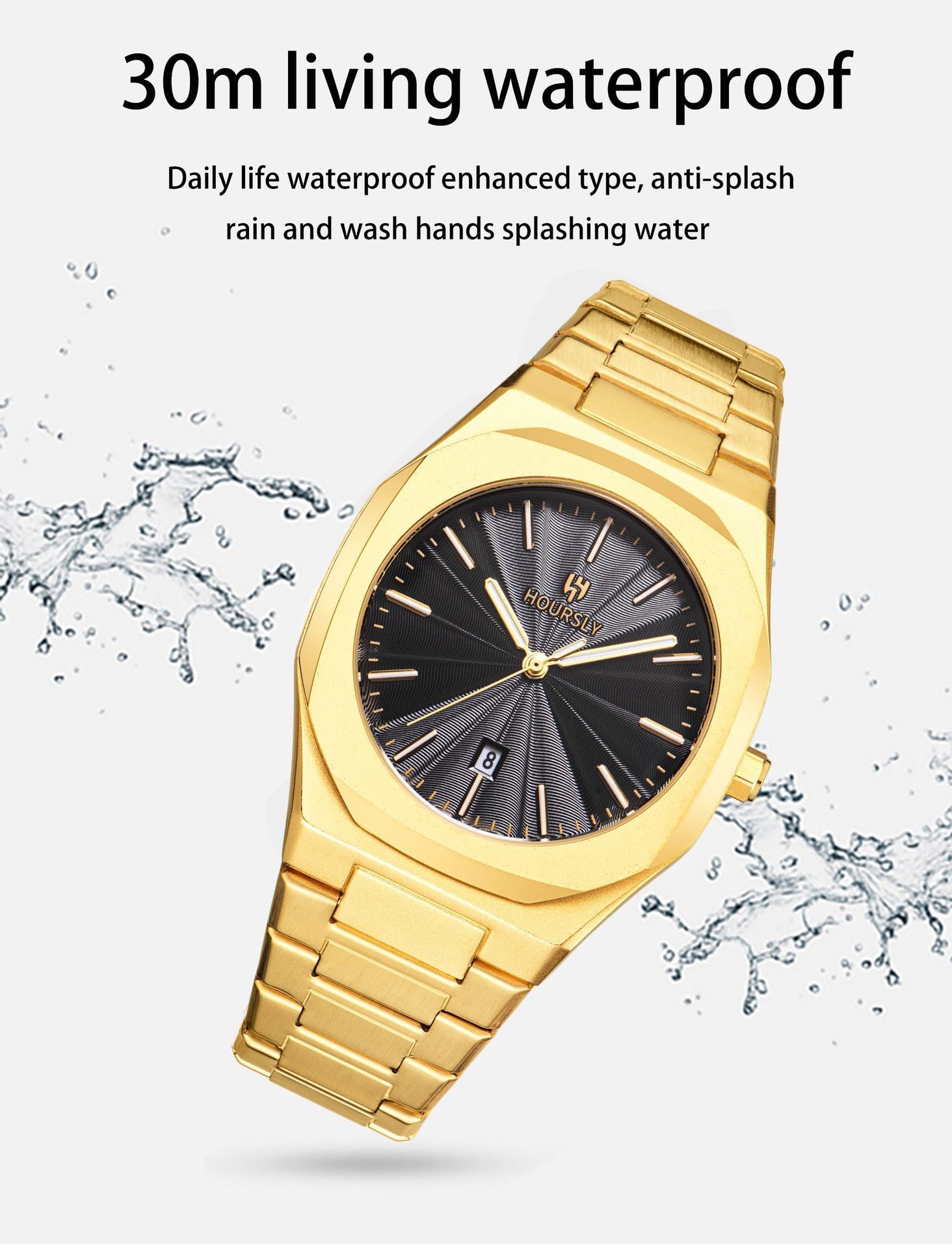 Adonis Stainless Wristwatch - Gold