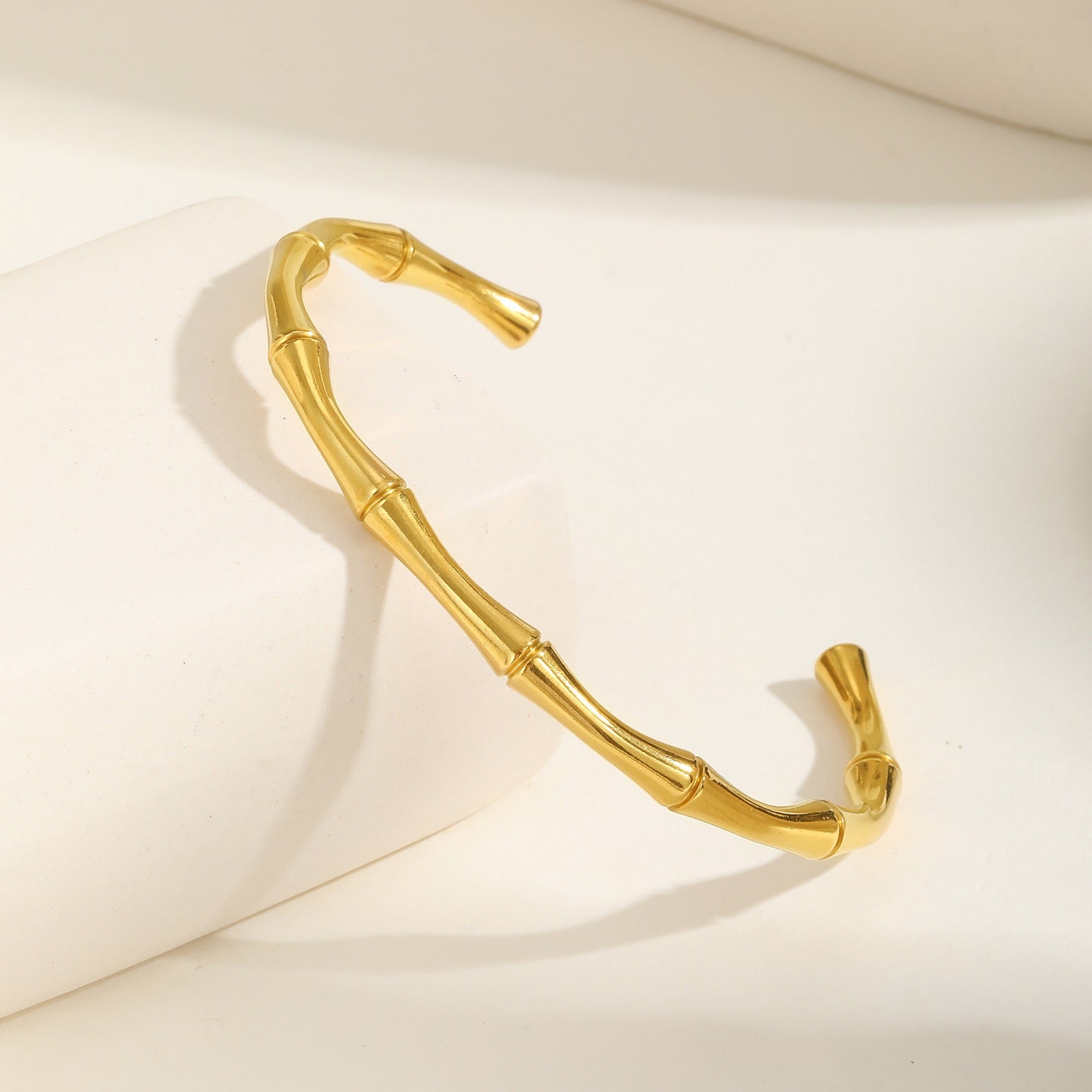 Cai Bamboo Titanium Steel Bracelet - Gold