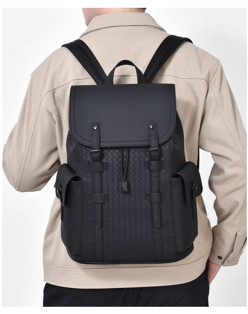 Anthony Heavy Duty Textured Backpack - Black