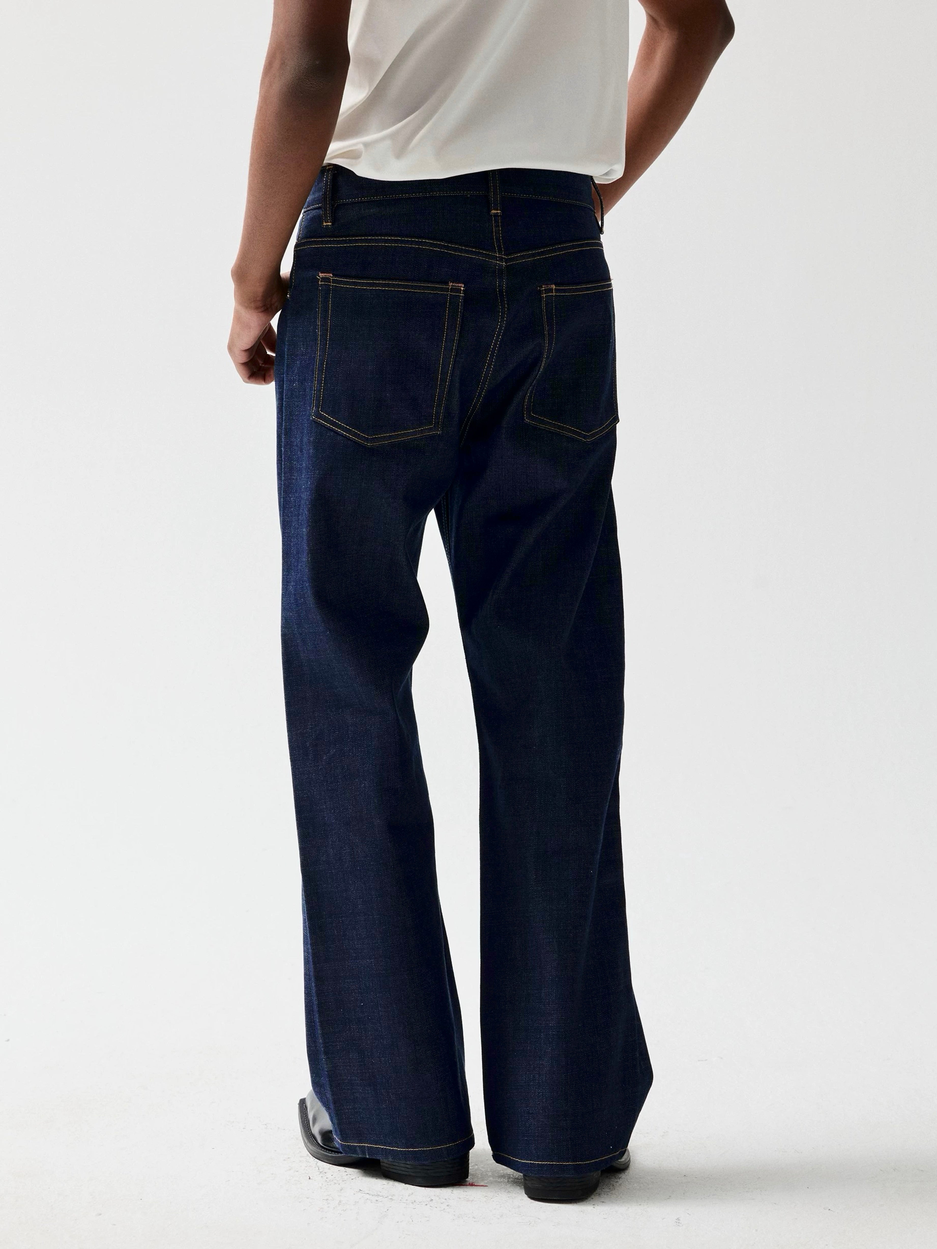 Noir Indigo Wide Leg Jeans (RAW DENIM)
