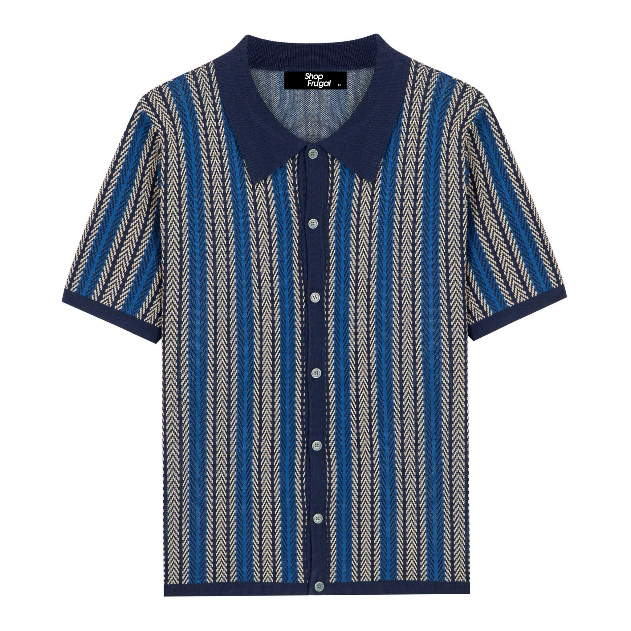 Cairo Button Down Leaf Print Viscose Shirt-zoom-14