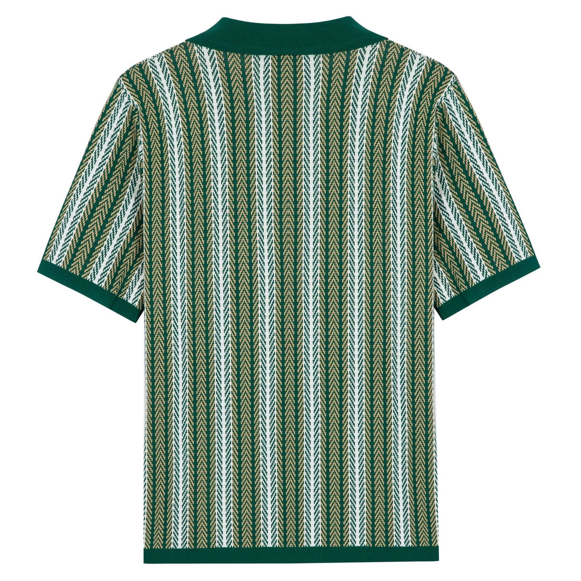 Cairo Button Down Leaf Print Viscose Shirt-zoom-5