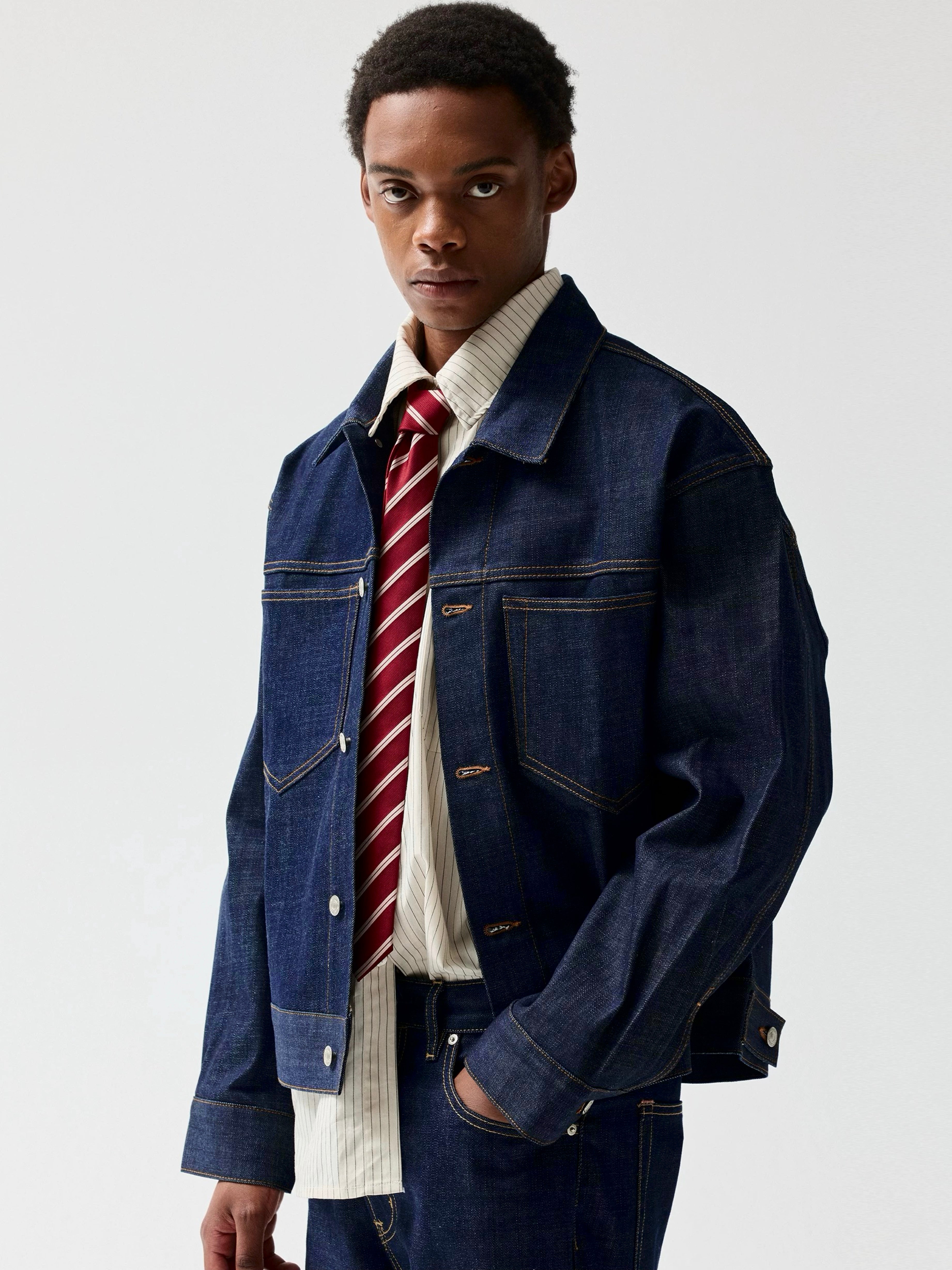 Noir Indigo Denim Jacket (RAW DENIM)