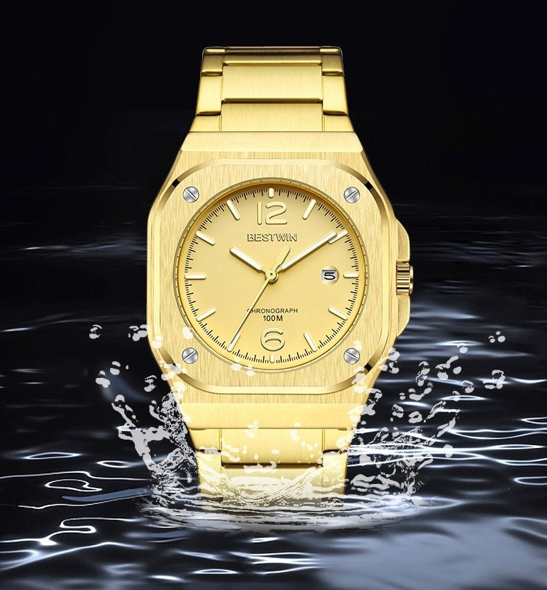 Alina Stainless Wristwatch - Silver/Blue-10