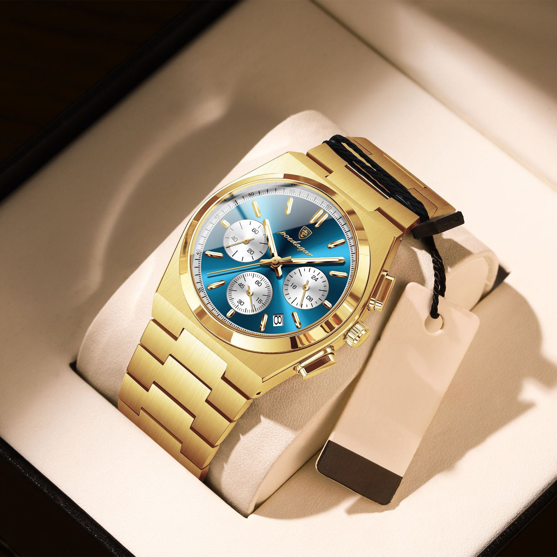 Anthony 2.0 Chronograph Stainless Wristwatch - Gold/Blue