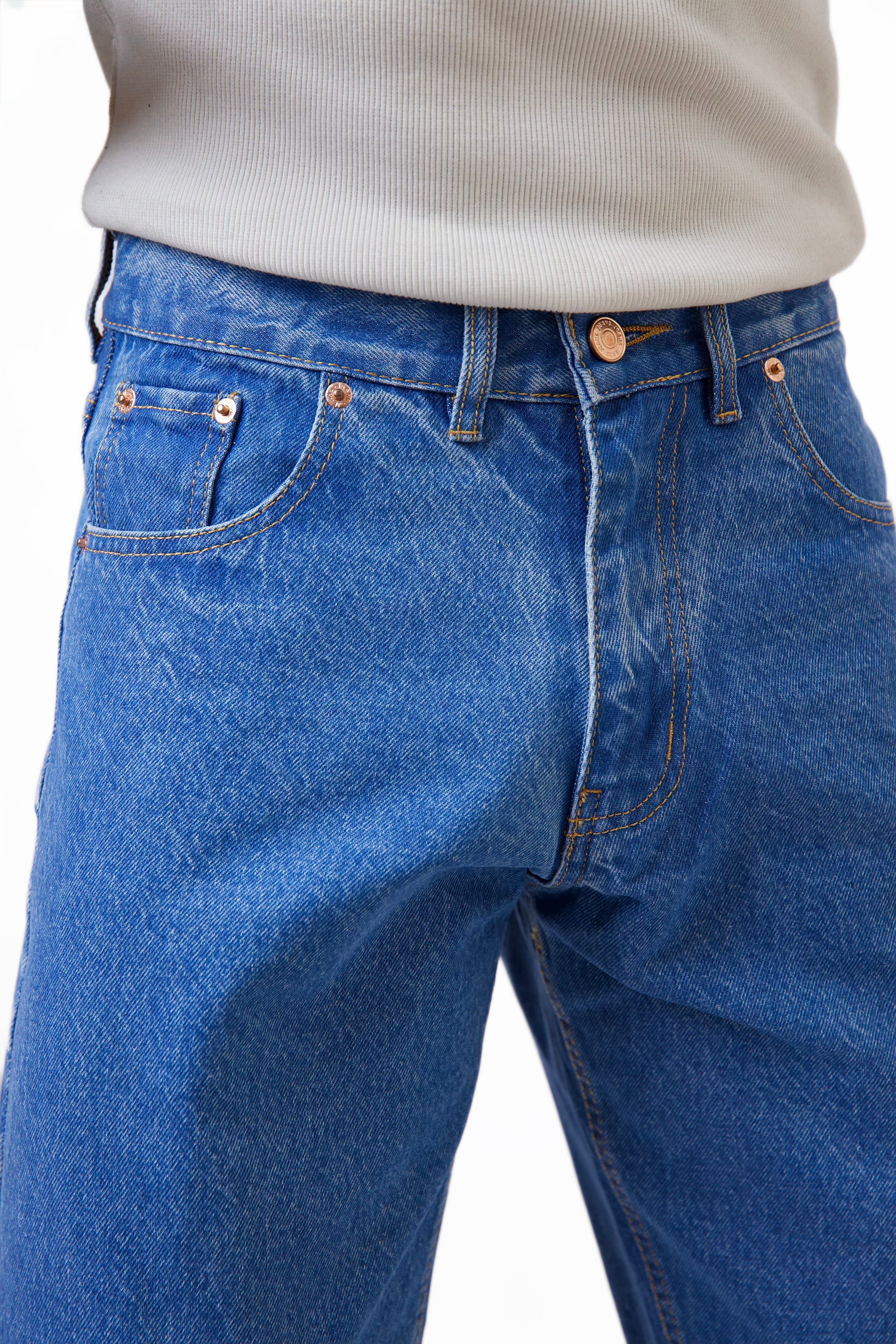 Cai Relaxed Straight Cut Jeans - Medium Wash-4