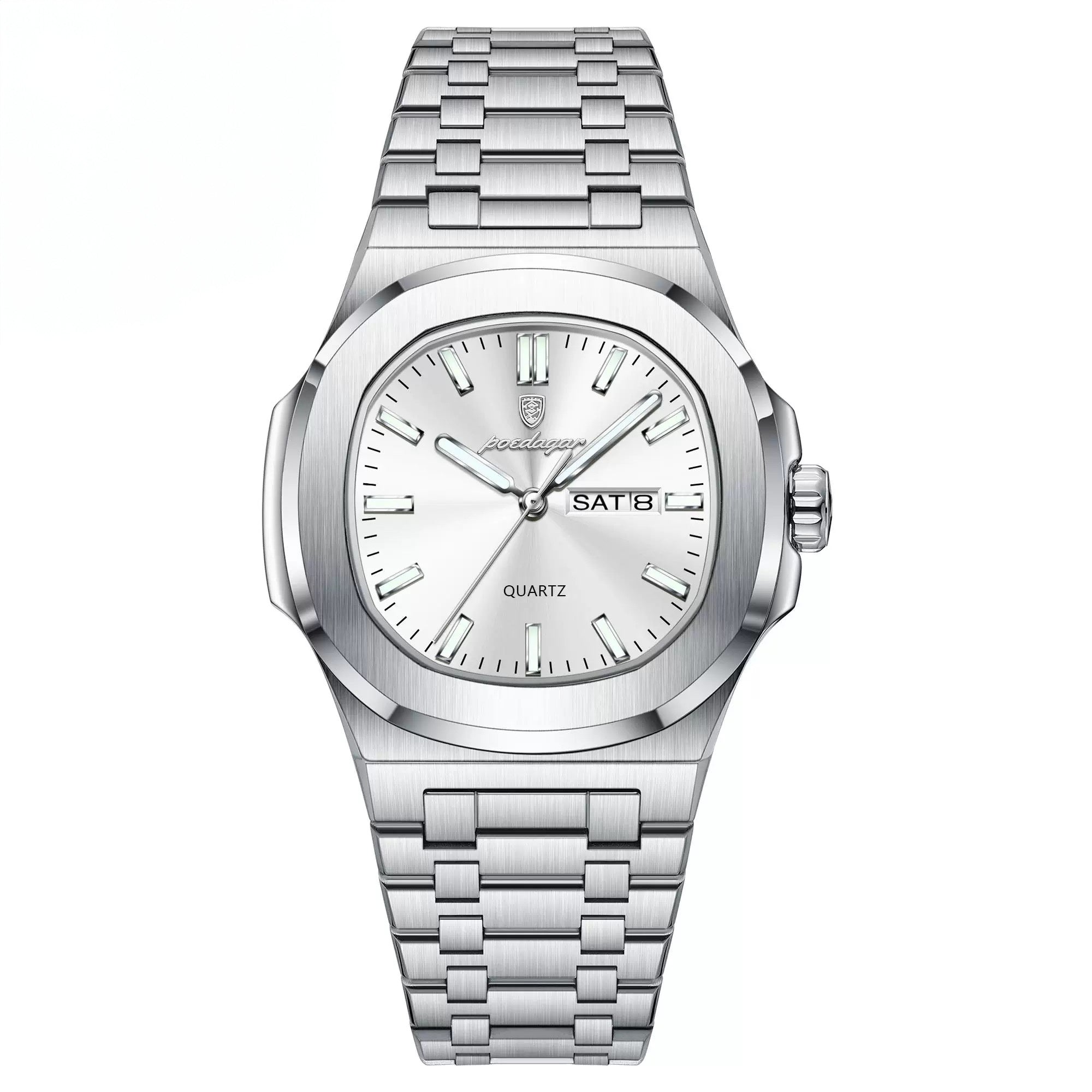 Amari Stainless Wristwatch - Silver/White