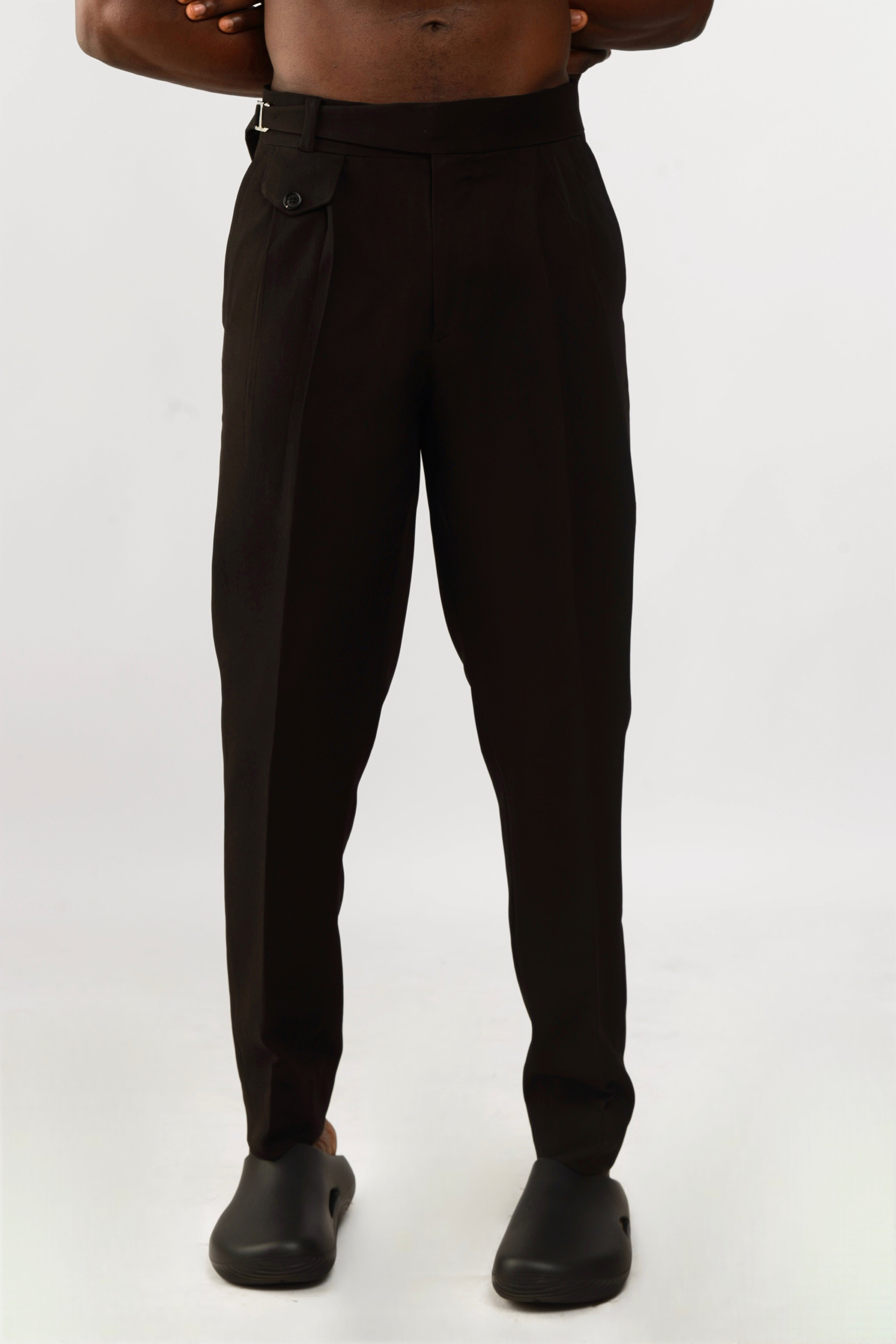 Cairo Oxford Workwear Regular Fit Trouser - Black-3