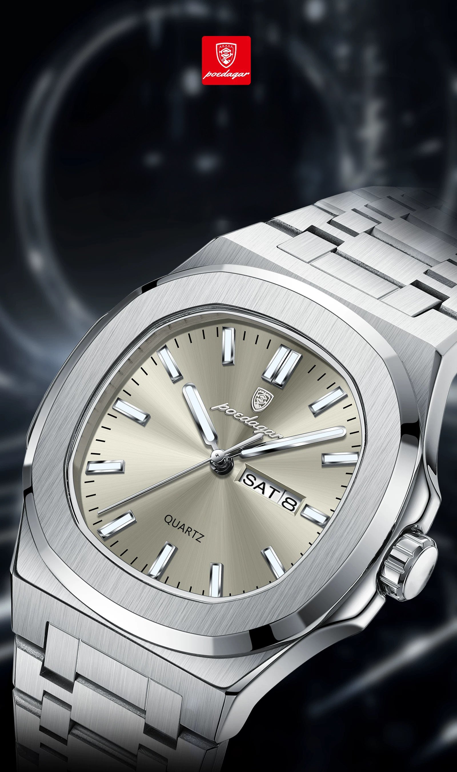Amari Stainless Wristwatch - Silver/Blue