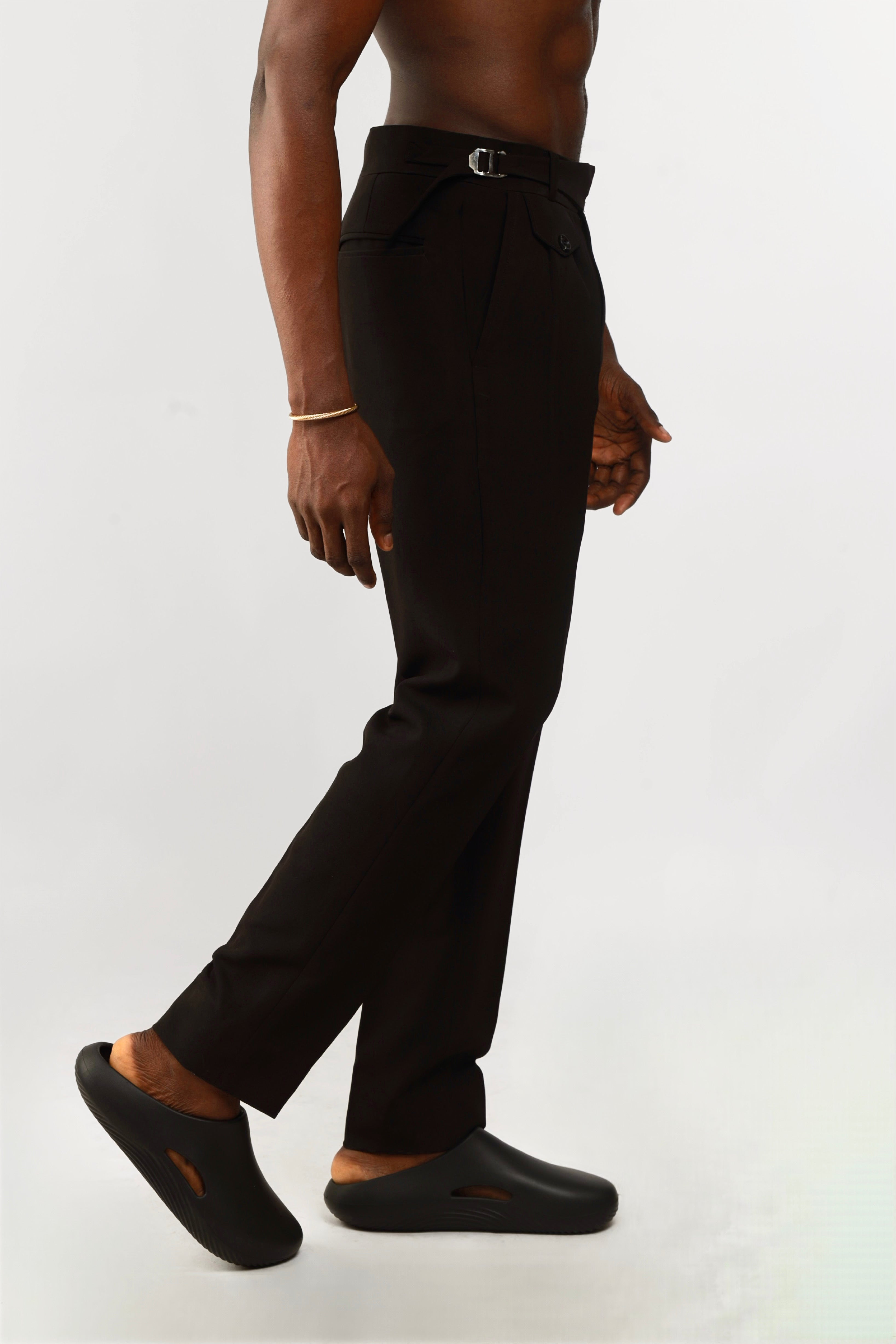 Cairo Oxford Workwear Regular Fit Trouser - Black-1