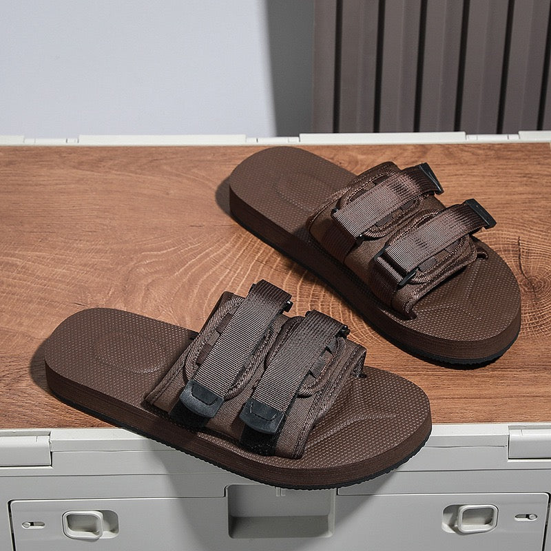 Antonio Velcro Slides 2.0 - Brown-2
