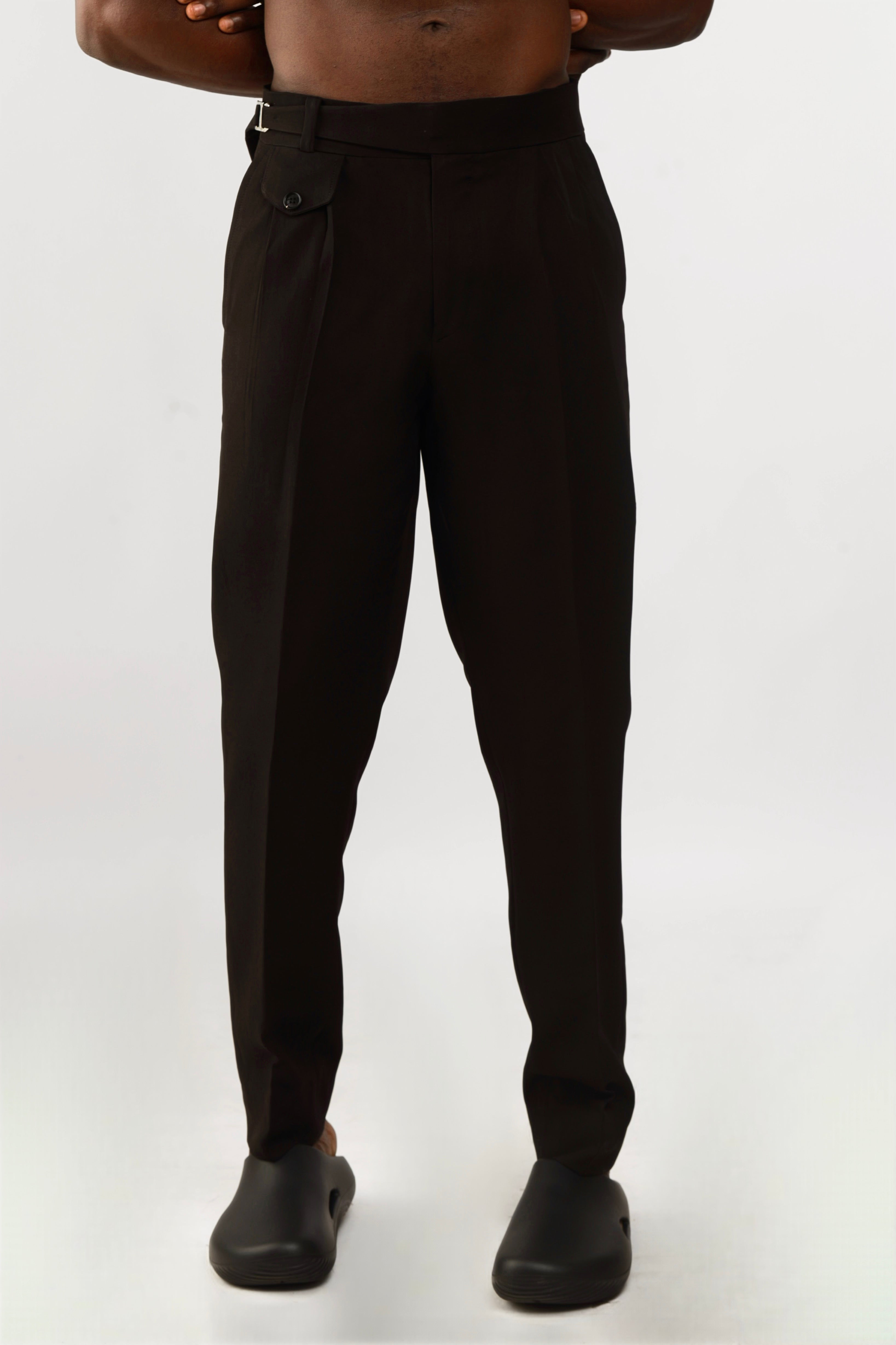 Cairo Oxford Workwear Regular Fit Trouser - Black-4