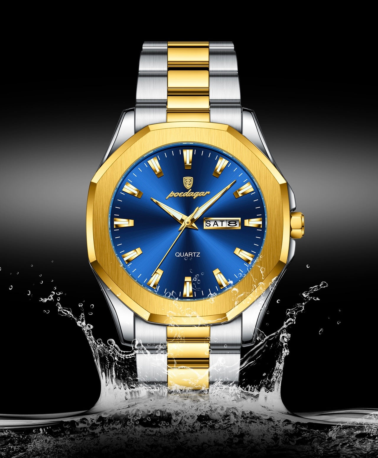 Aleah Stainless Wristwatch - Silver/Black