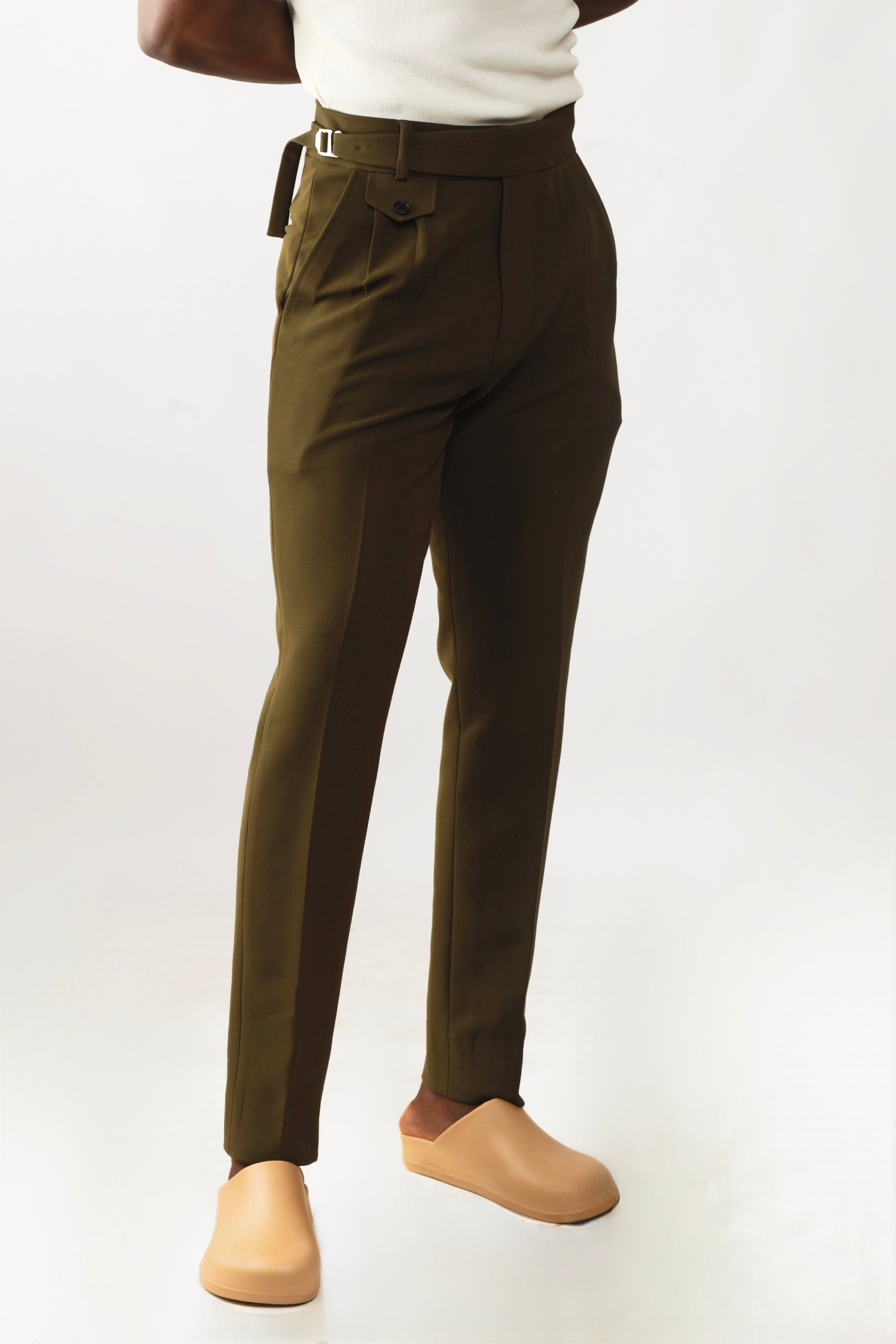 Cairo Oxford Workwear Regular Fit Trouser - Army Green-3