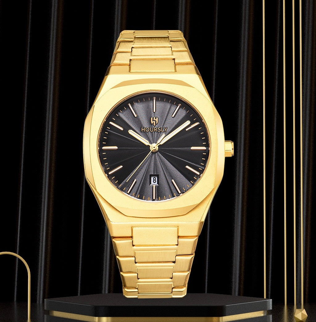 Adonis Stainless Wristwatch - Gold