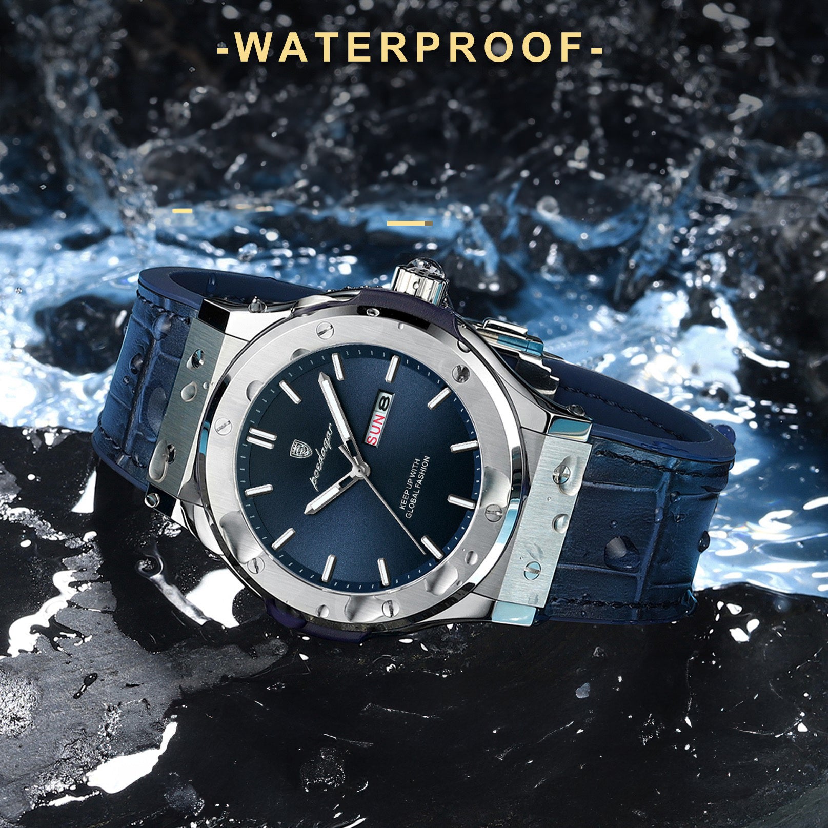 Arthur Silicone Strap Wristwatch - Black