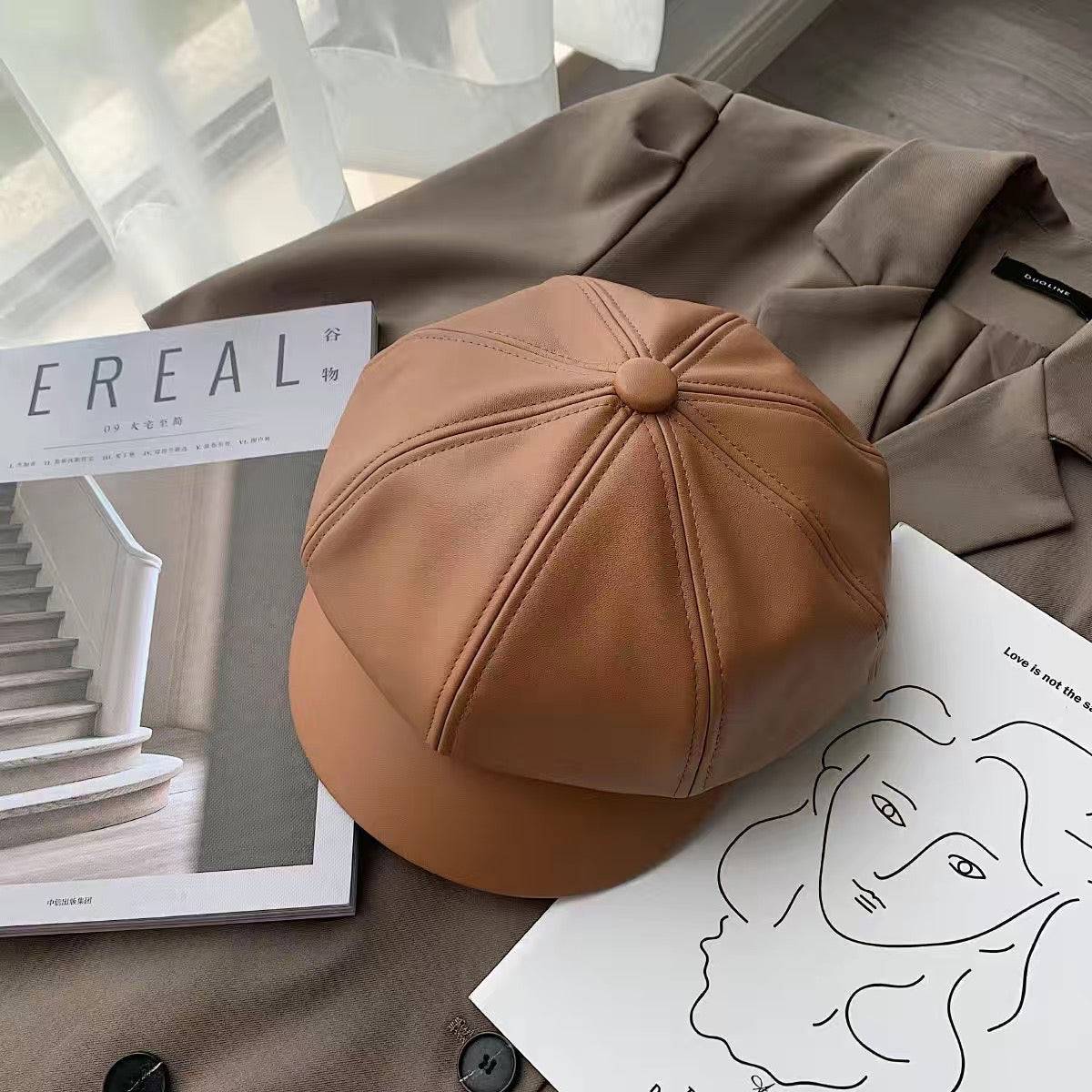 Adair Retro Leather Cap