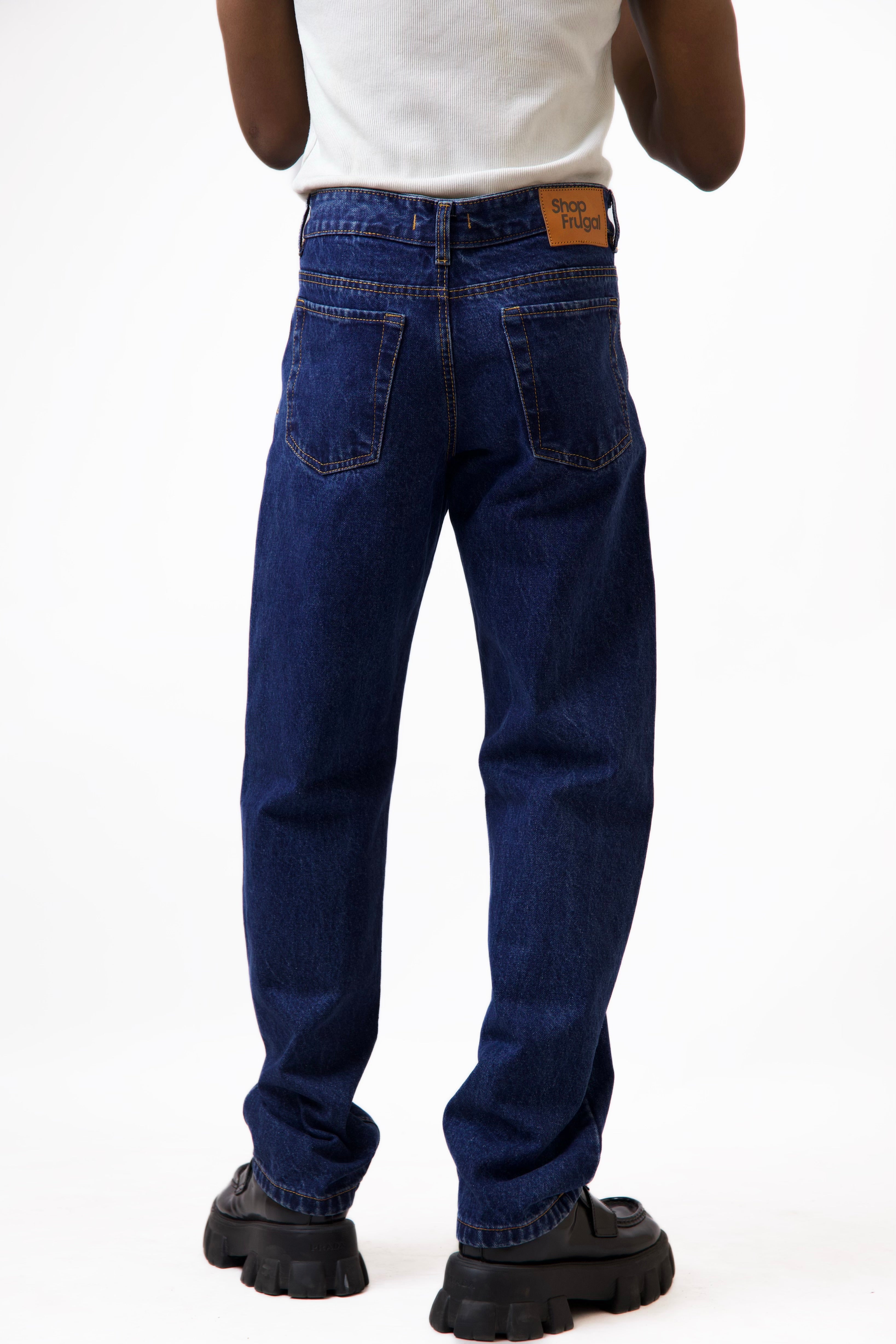 Cai Relaxed Straight Cut Jeans - Dark Wash-7