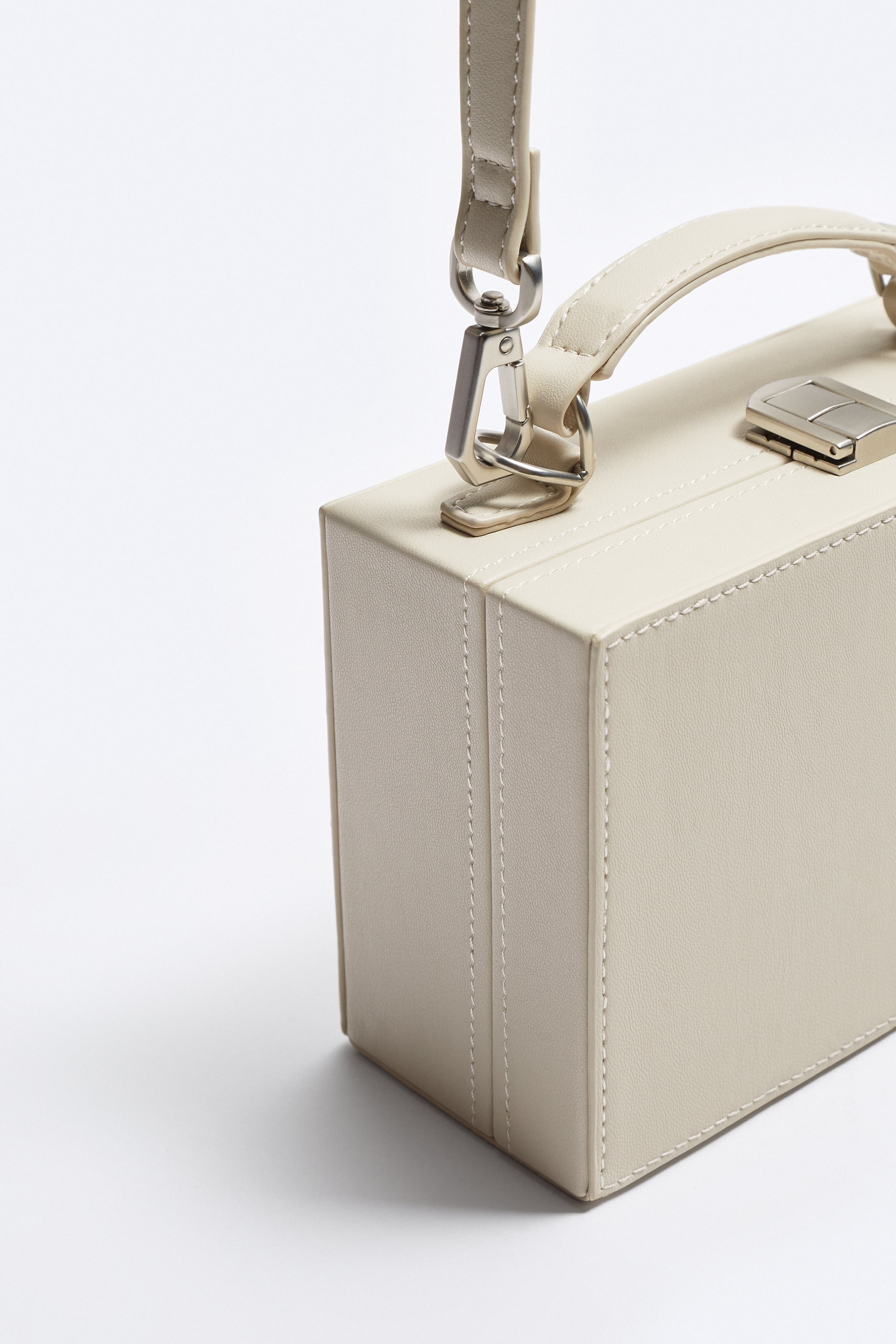 Arthur Rigid Crossbody Box Bag - Ivory White