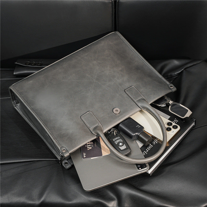 Aleah Satchel (Laptop) Bag - Grey