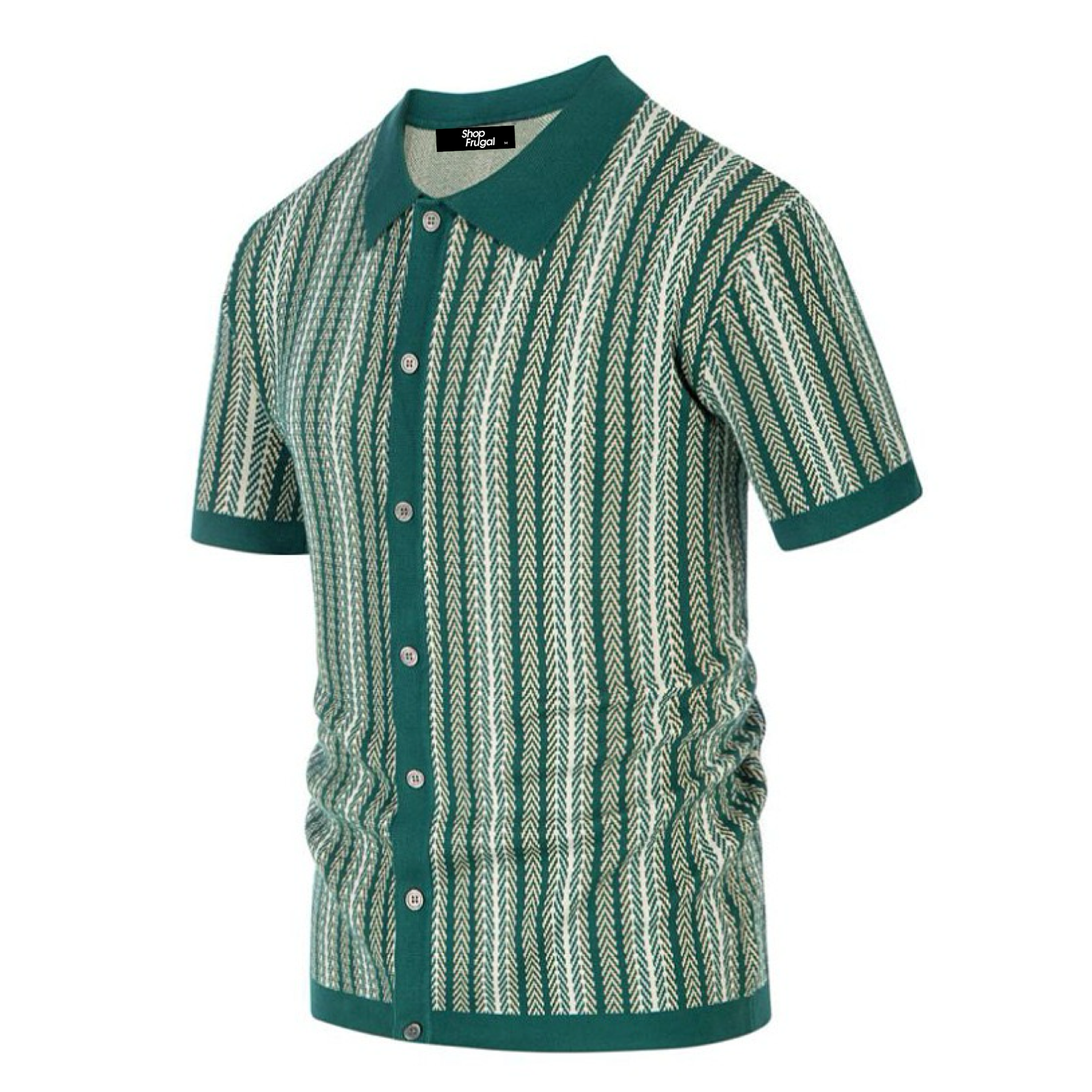 Cairo Button Down Leaf Print Viscose Shirt-zoom-20