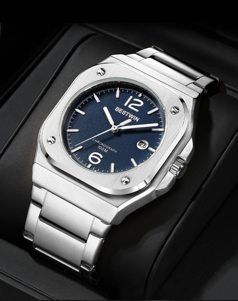 Alina Stainless Wristwatch - Silver/Blue