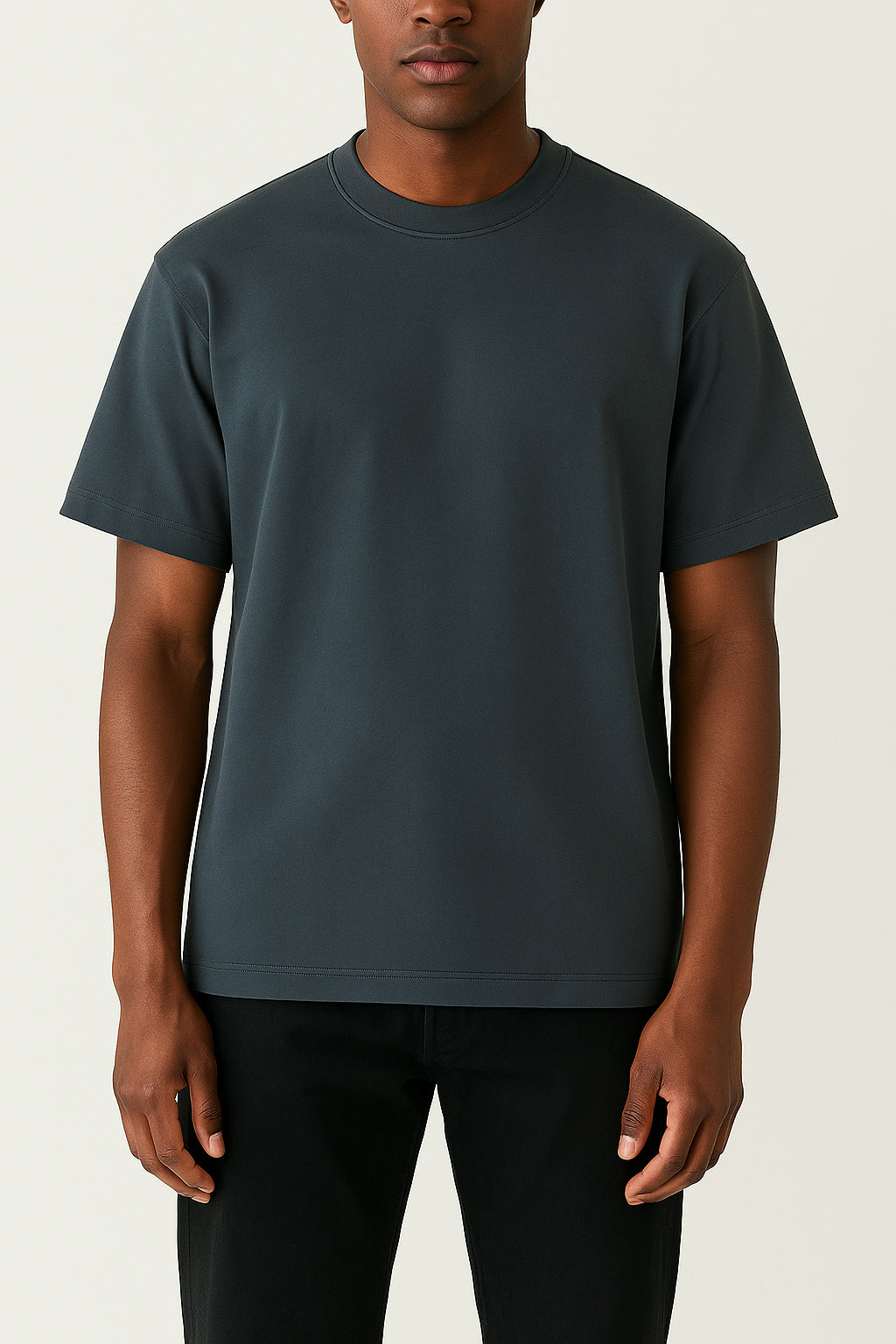 Claire 310GSM Medium-Weight Double-Yarn Blank Tshirt (Premium Quality) - Onyx Grey