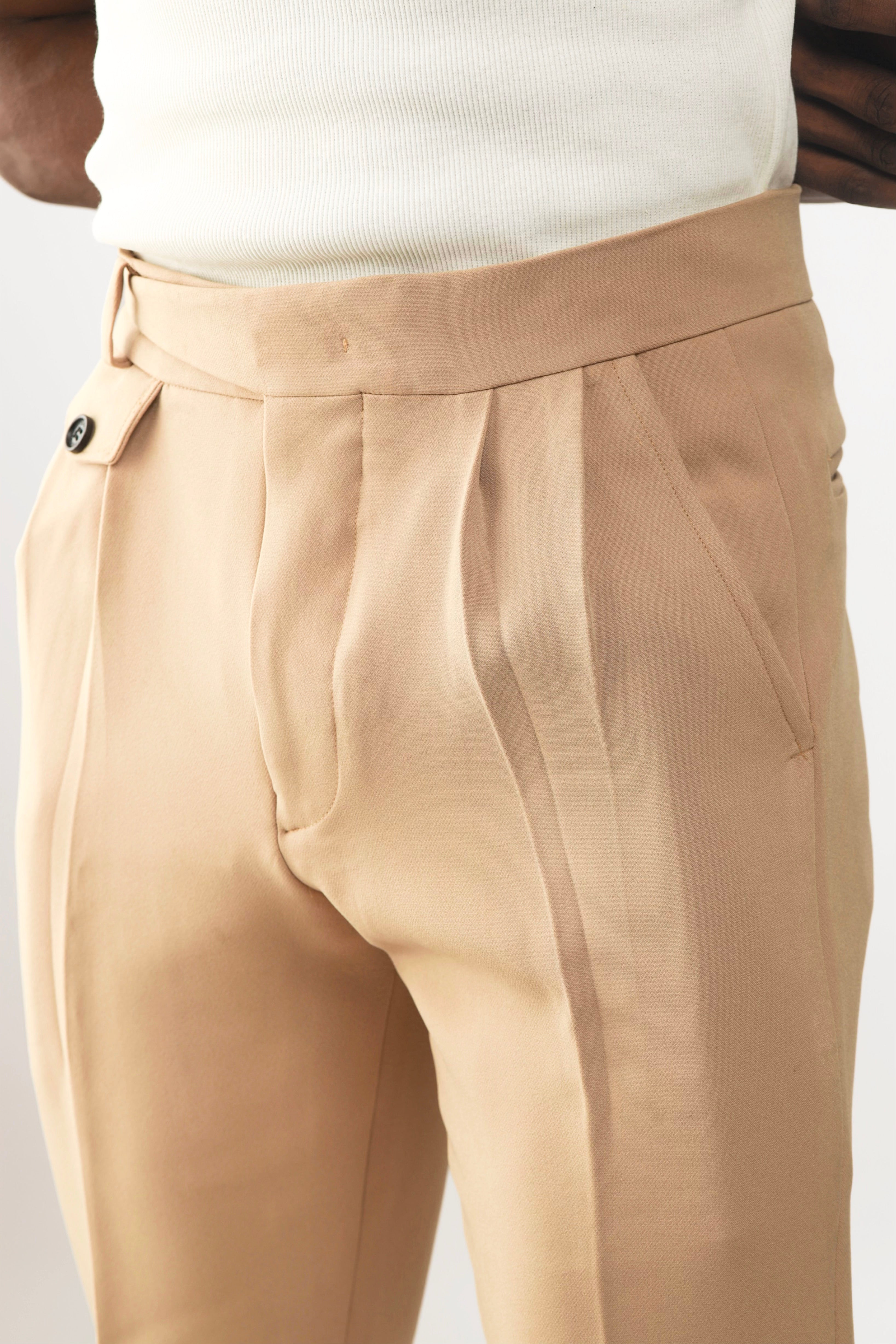 Cairo Oxford Workwear Regular Fit Trouser - Peanut-2