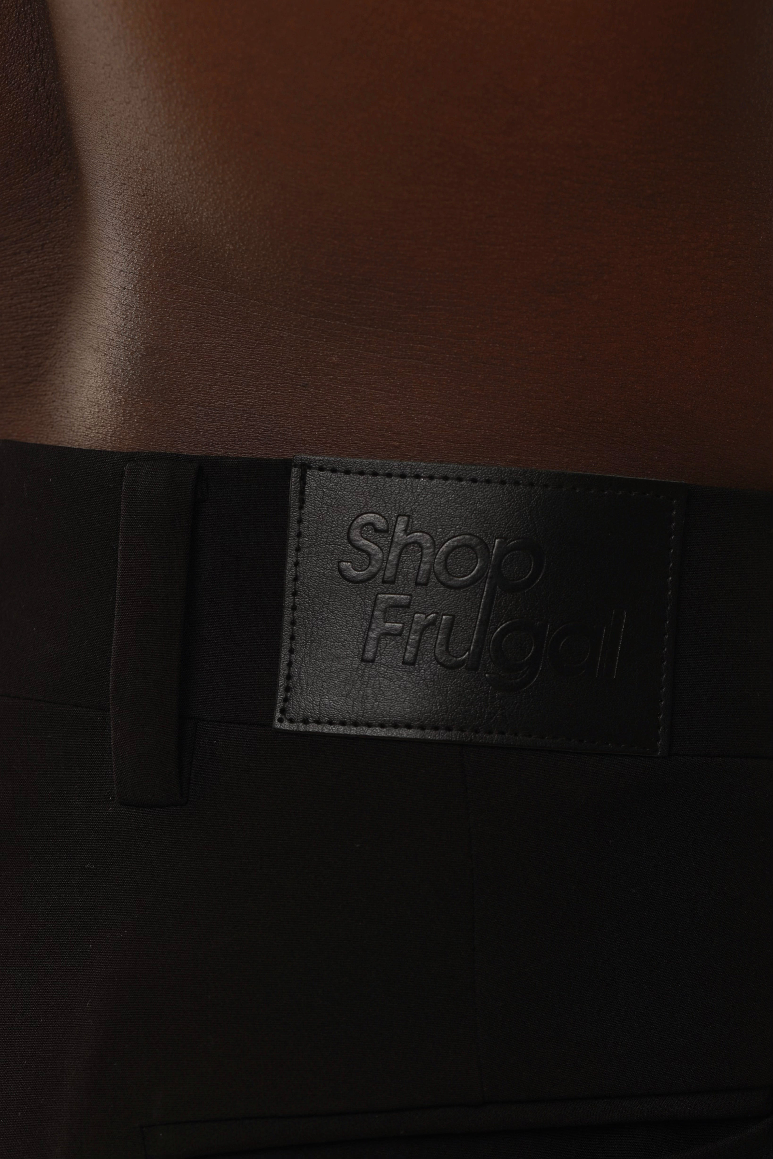 Cleo Pintuck Forward Pleats Baggy Trouser - Black