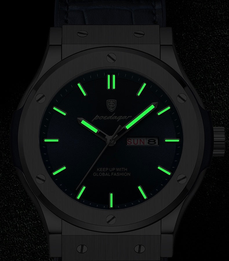 Arthur Silicone Strap Wristwatch - Black