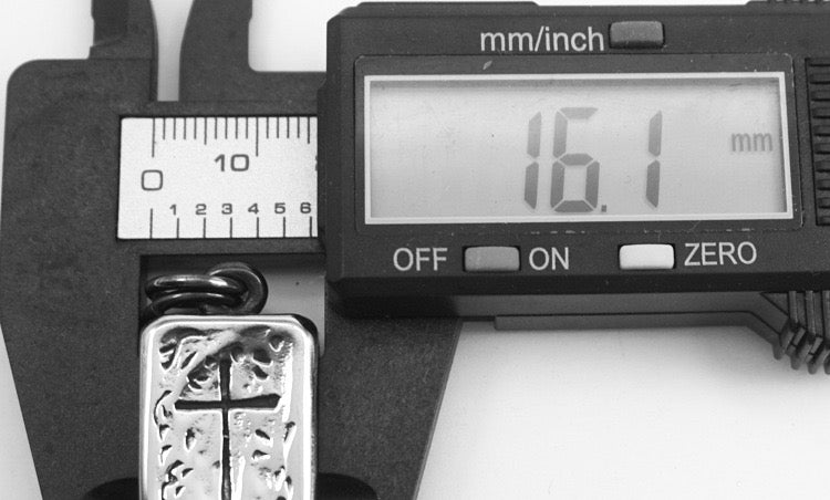 Ace Embed Cross Necklace - Silver