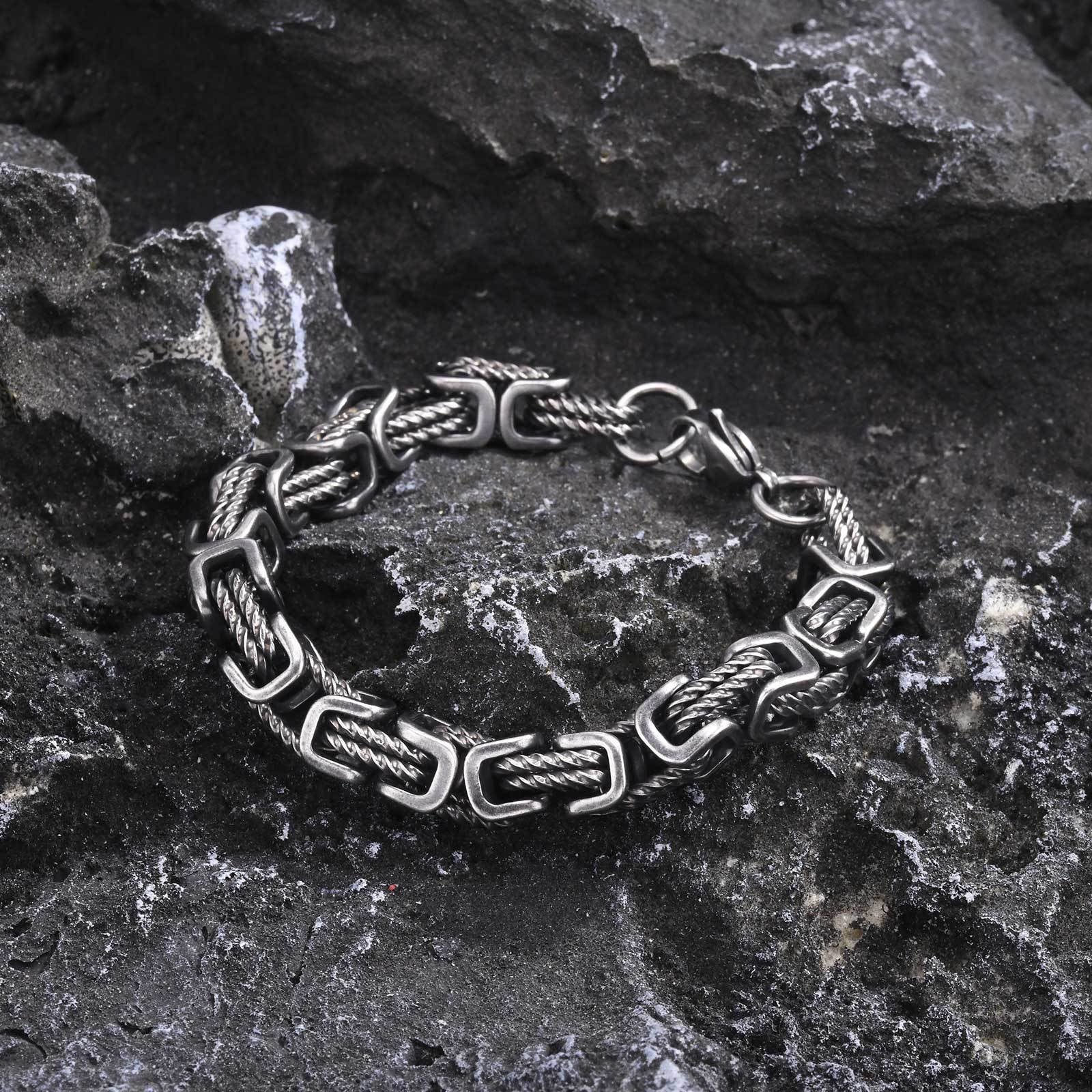 Calida Titanium Steel Link Bracelet - Silver-11