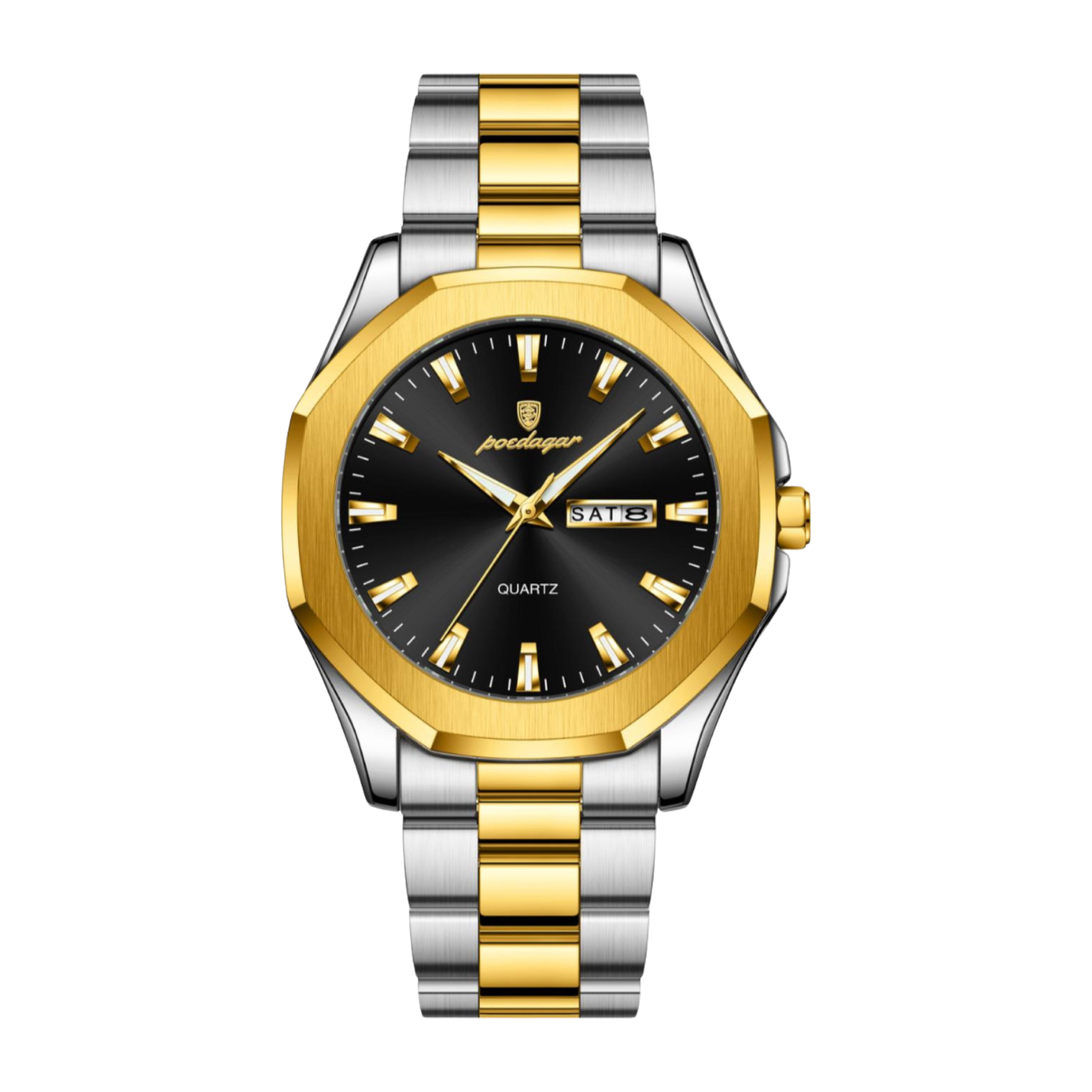 Aleah Stainless Wristwatch - Silver/Gold/Black