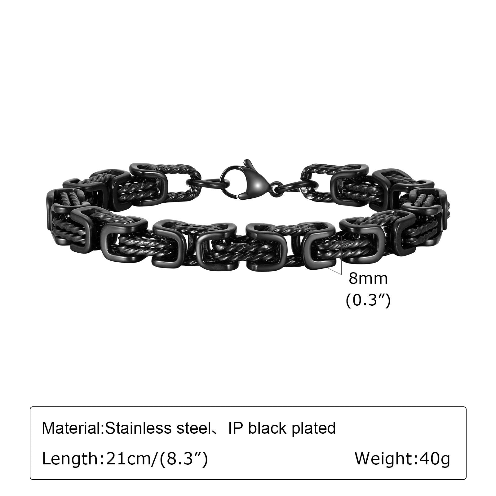 Calida Titanium Steel Link Bracelet - Silver-5